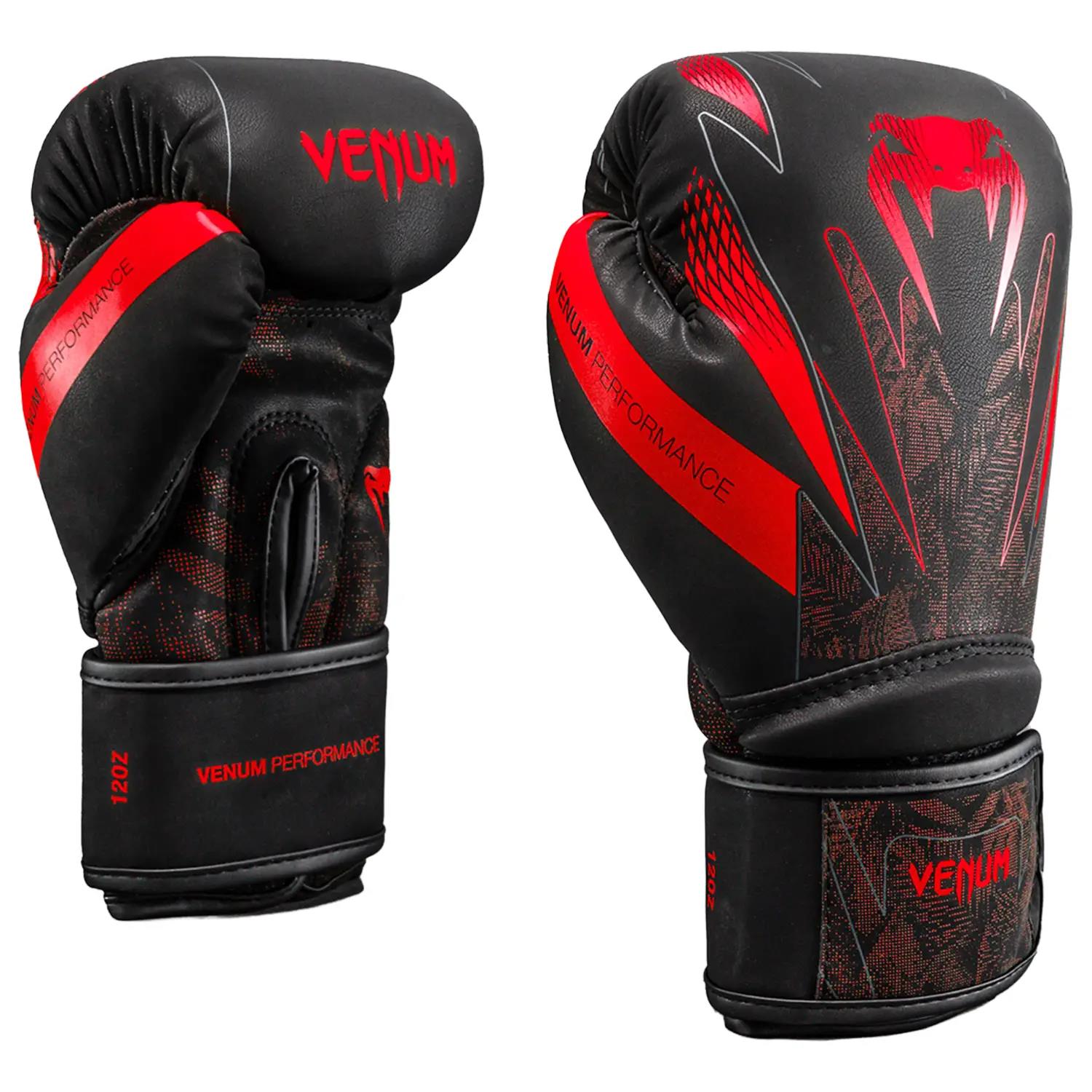 VENUM Boxing Gloves, Impact, Amazonia Reborn, black-red, 16 Oz