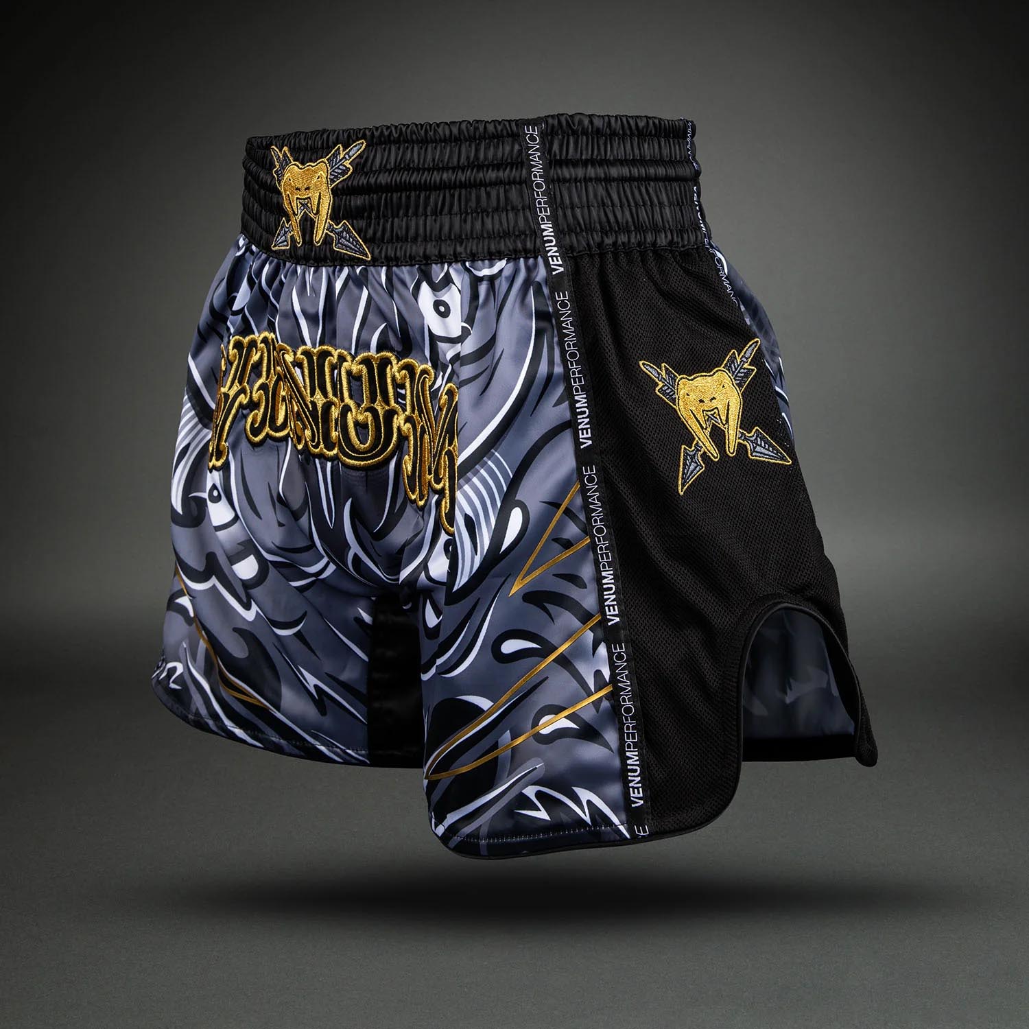 VENUM Muay Thai Shorts, Wolf Atak, black-grey, S