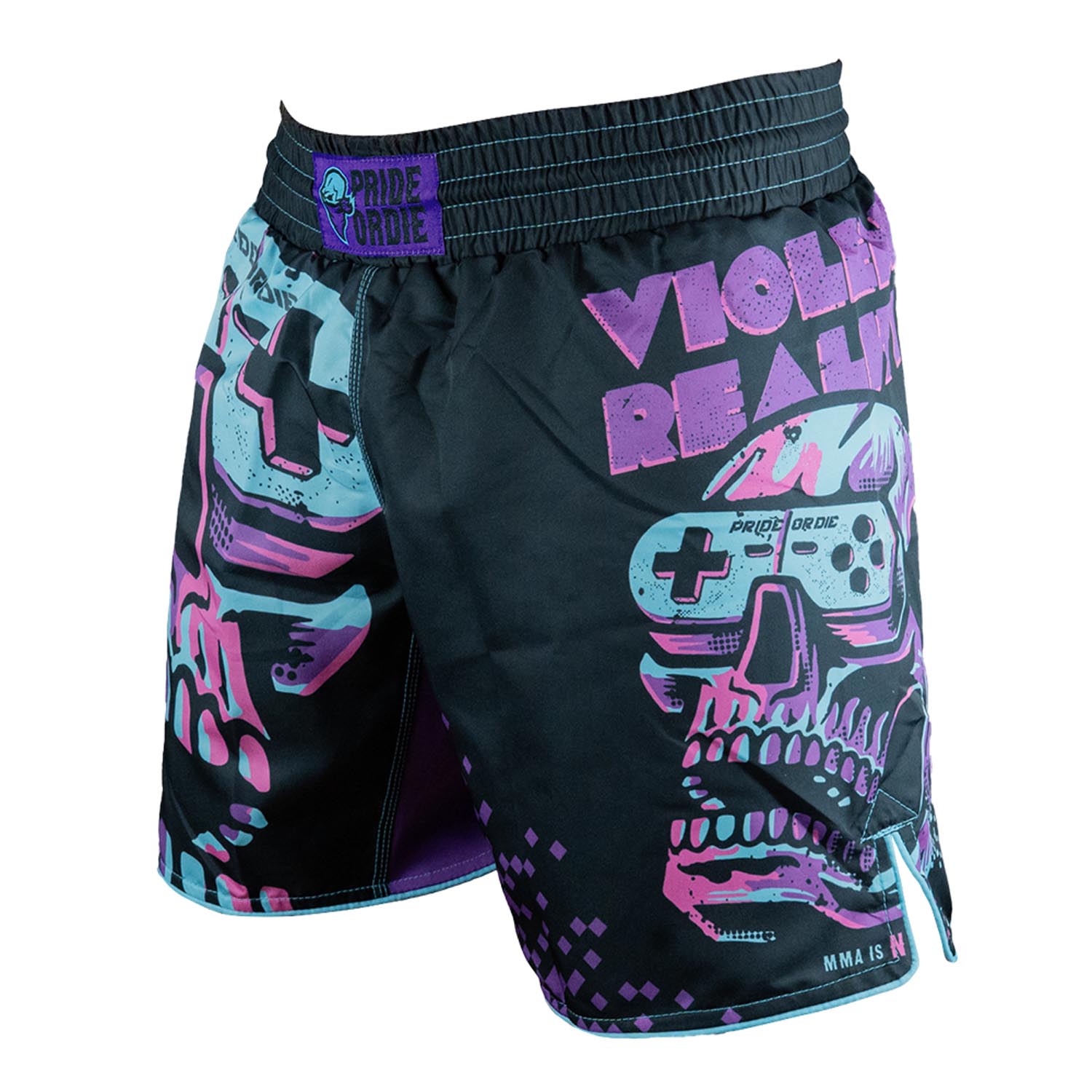PRiDEorDiE MMA Fight Shorts, Violent Reality, black, S