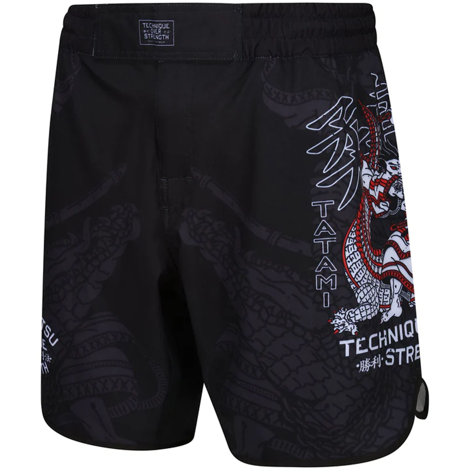 Tatami MMA Fight Shorts, Technique, black-red, XXL