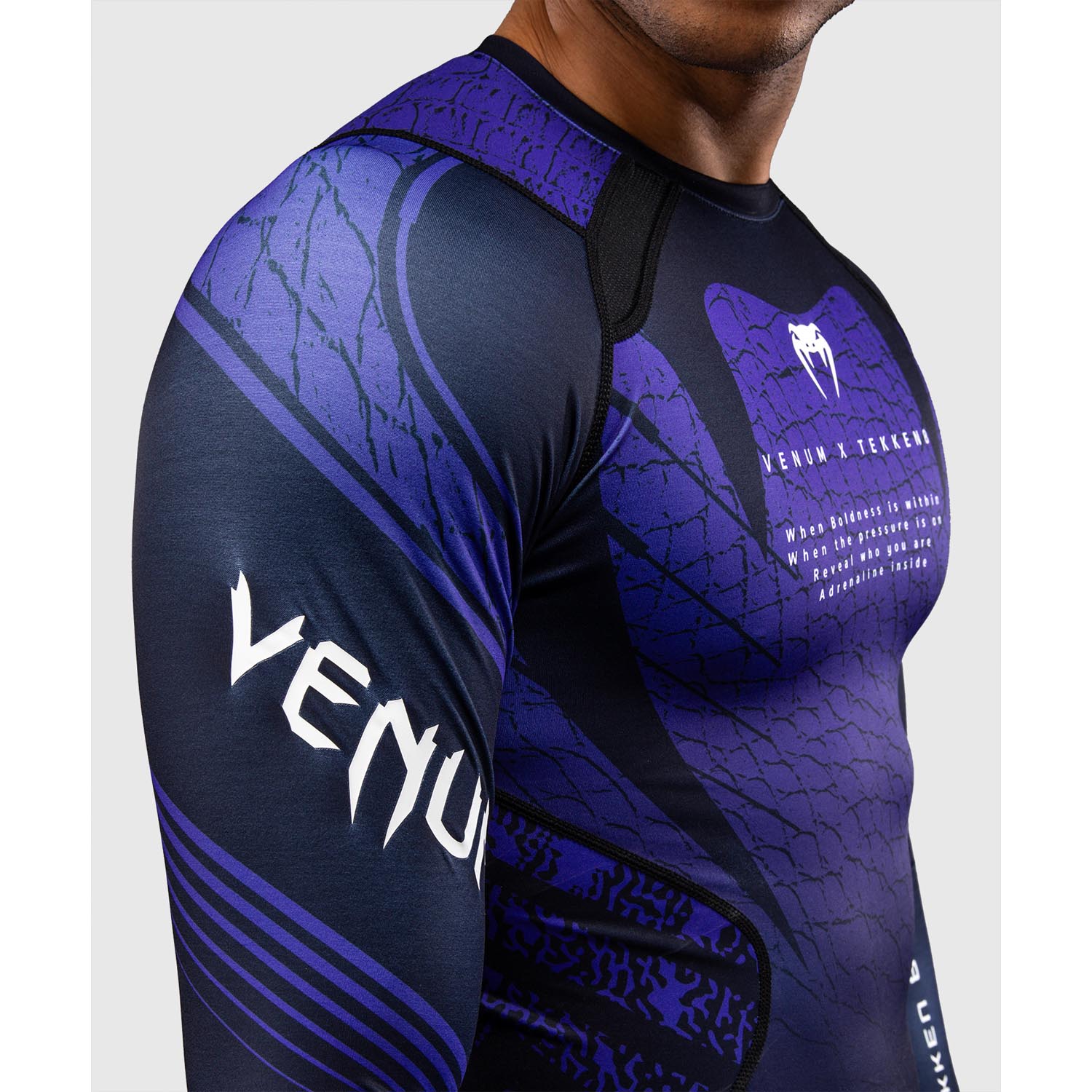VENUM Rashguard, L/S, Tekken 8, Kazuya, black-blue, S