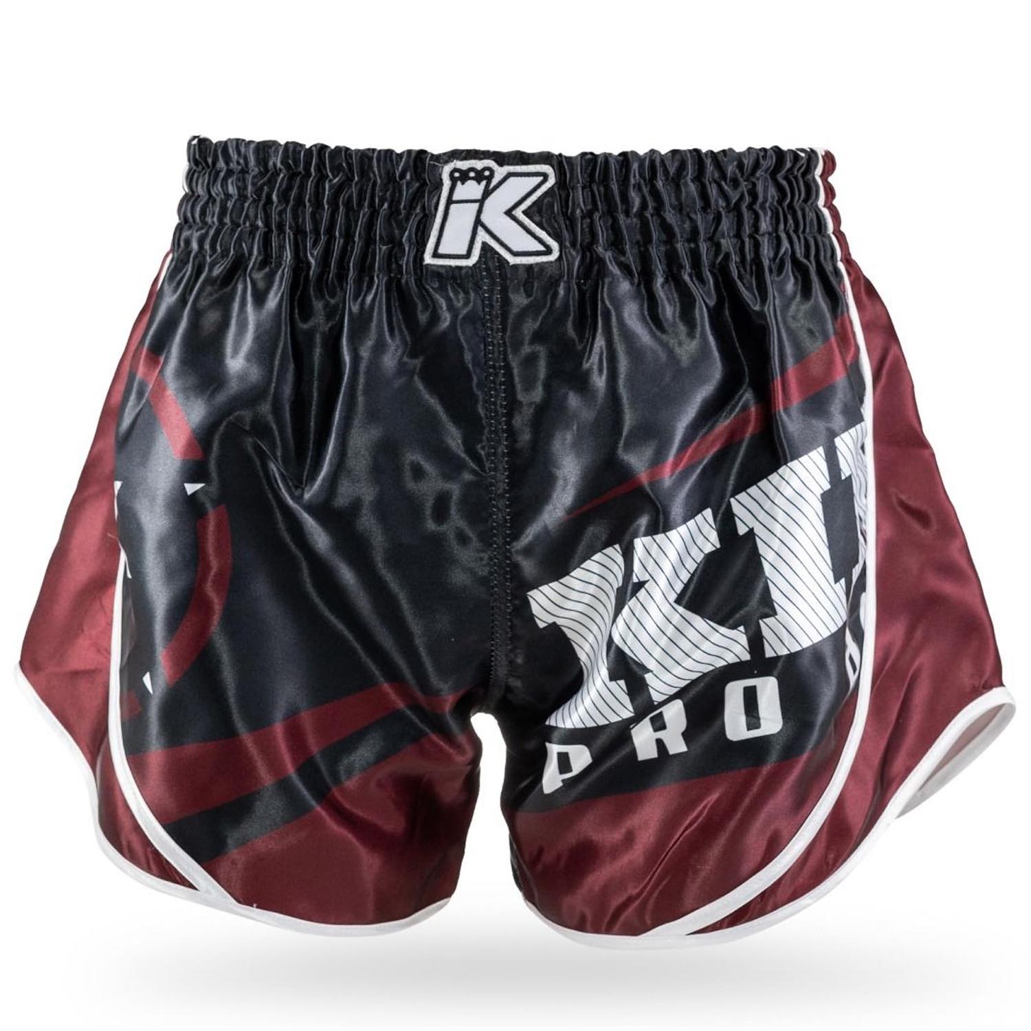 KING PRO BOXING Muay Thai Shorts, Stormking 2, schwarz-rot