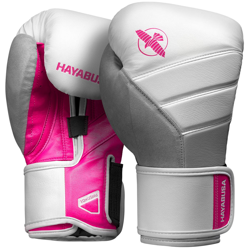 Hayabusa Boxhandschuhe, T3, weiß-pink