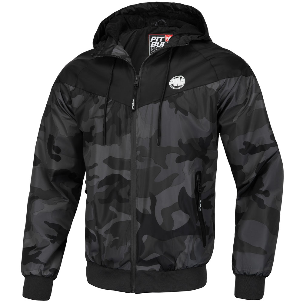 Pit Bull West Coast Jacke, Hooded Division, schw-camo