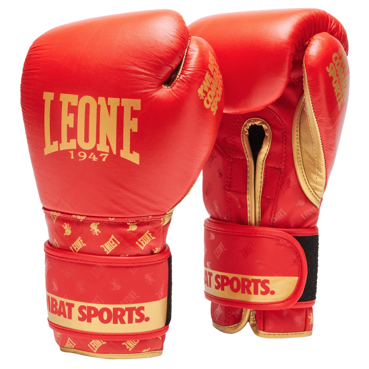 LEONE Boxing Gloves, DNA, GN220, red-gold