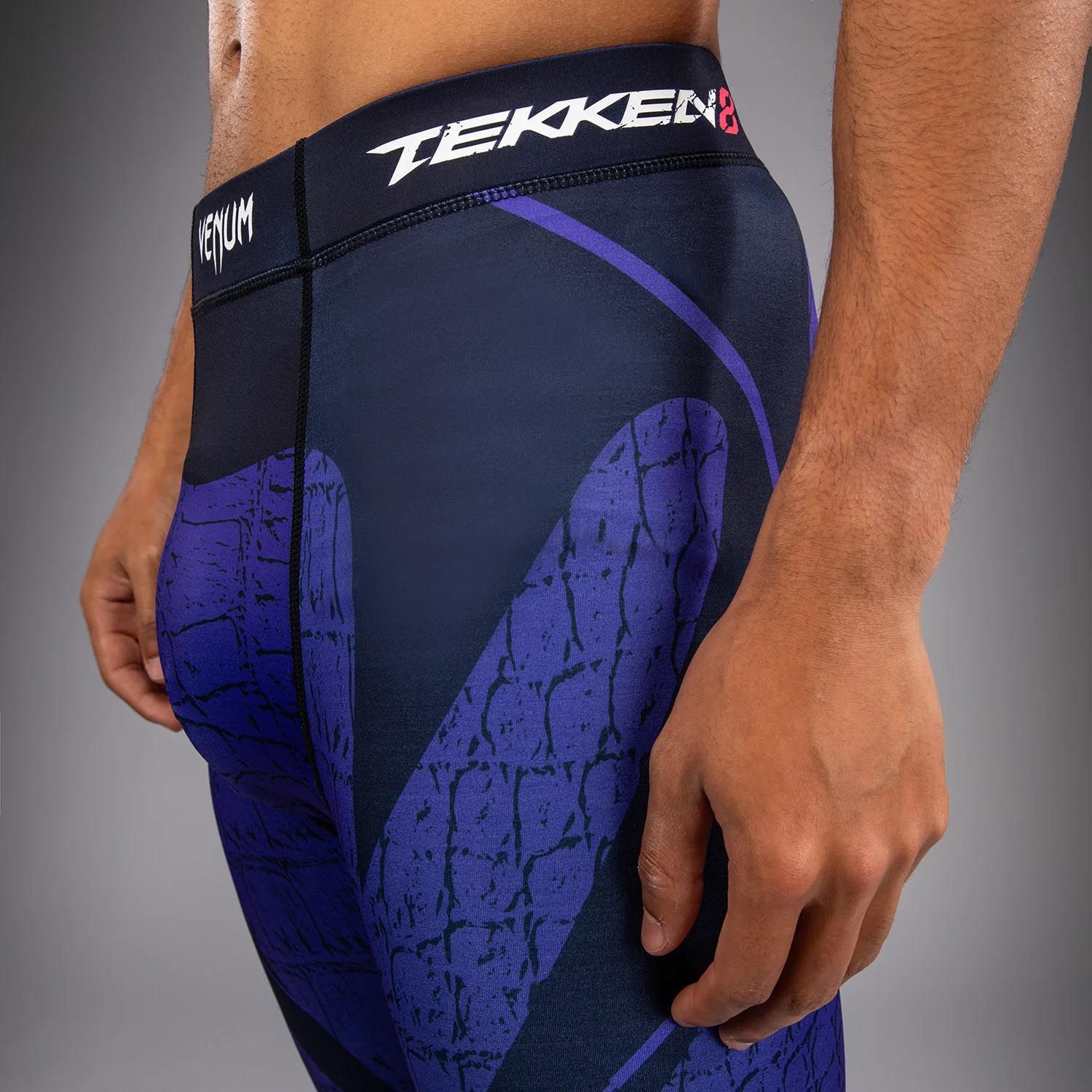 VENUM Compression Pants, Tekken 8, Kazuya, black-blue, XL