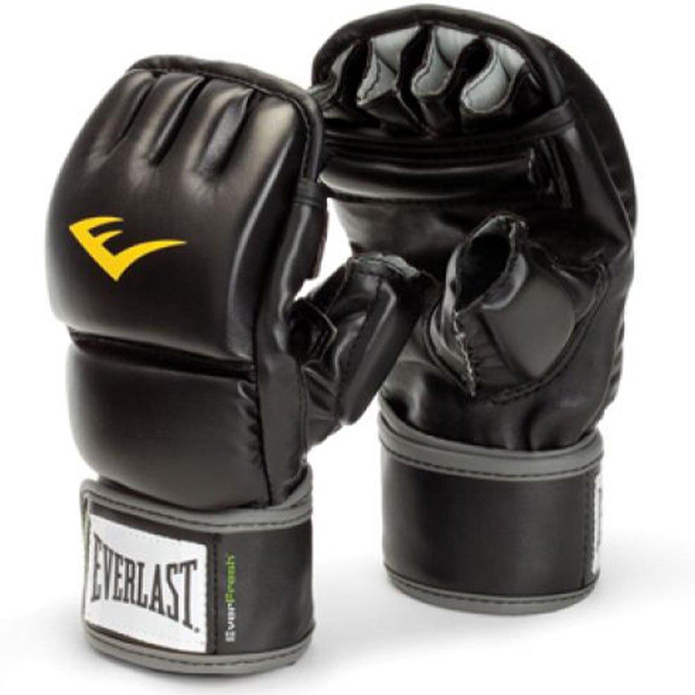 Everlast MMA Gloves, Wristwrap, black, L/XL
