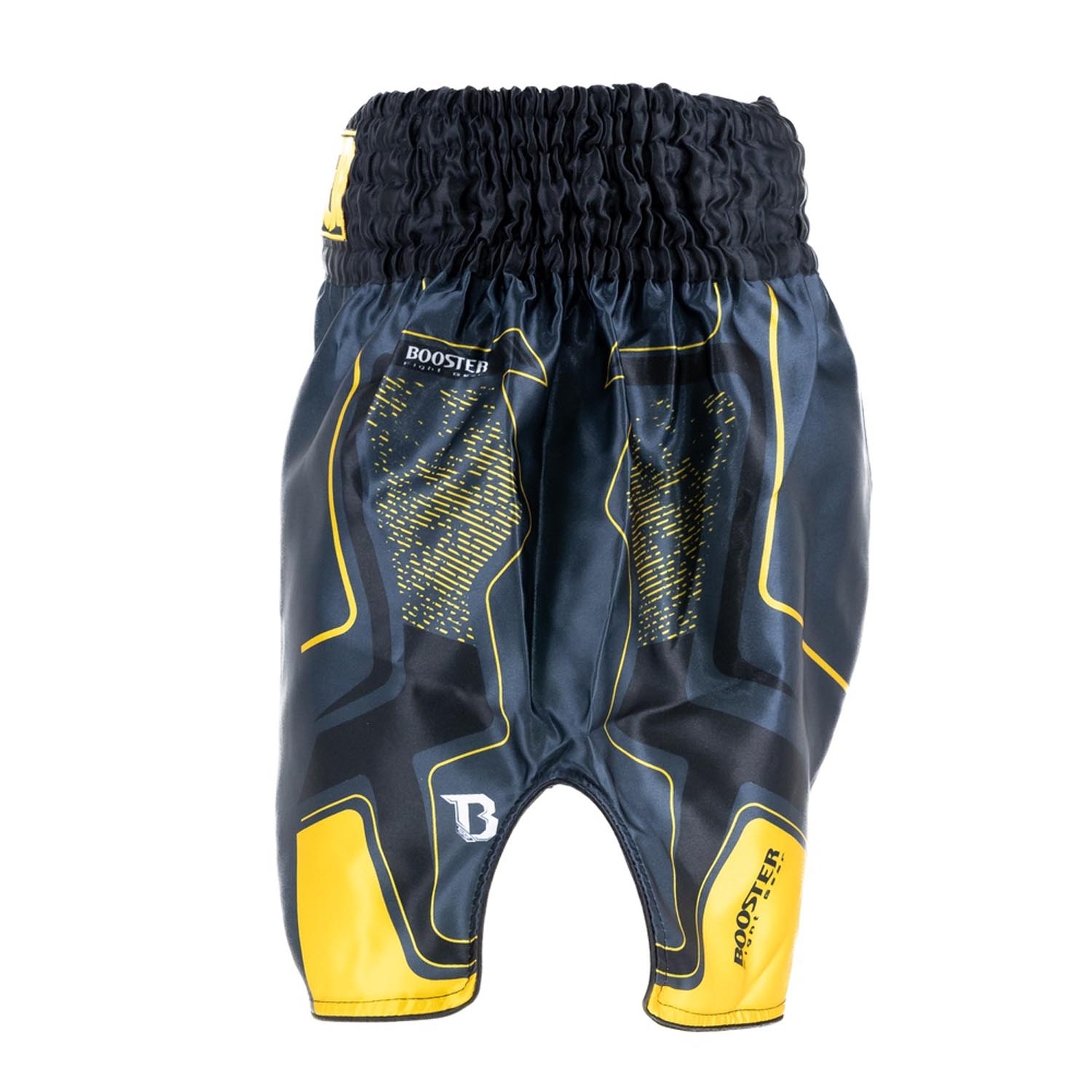 Booster Muay Thai Shorts, Ignite 1, black-yellow, XXL