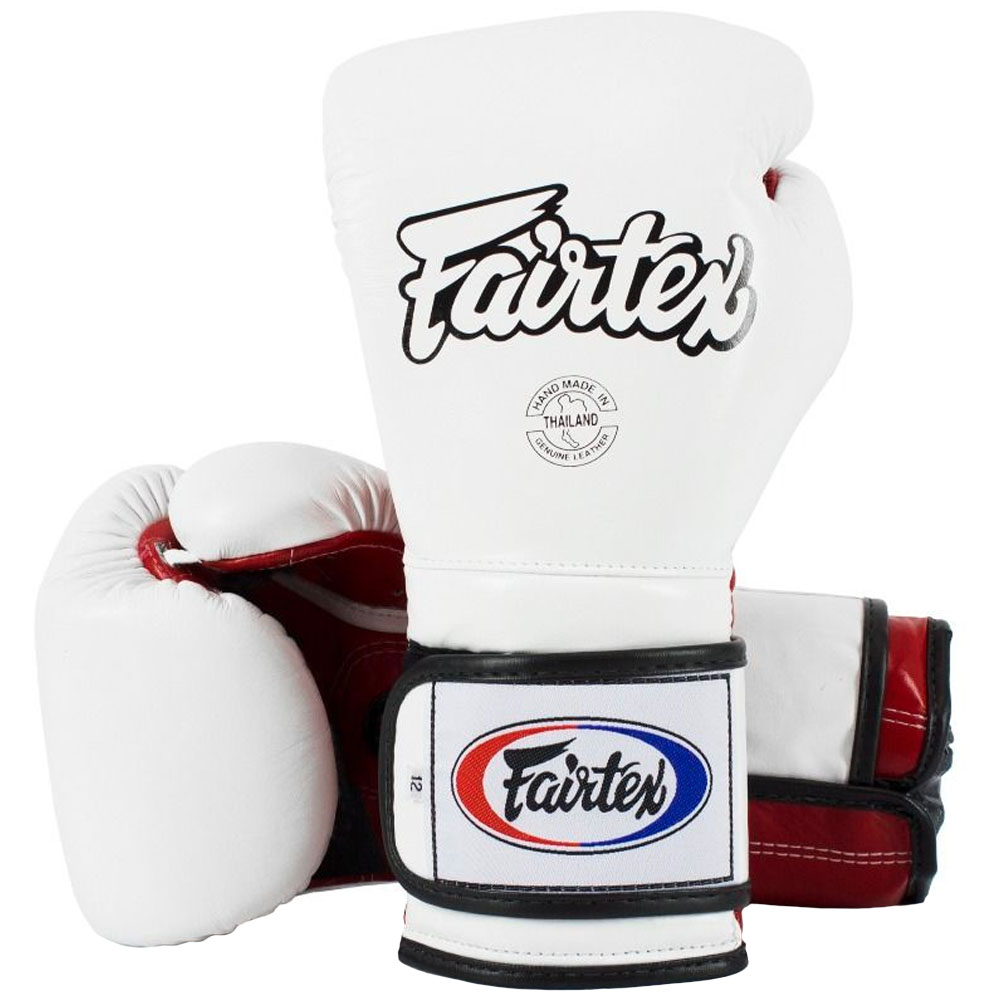 Fairtex Boxhandschuhe, BGV9, Mexican Style, weiß-rot