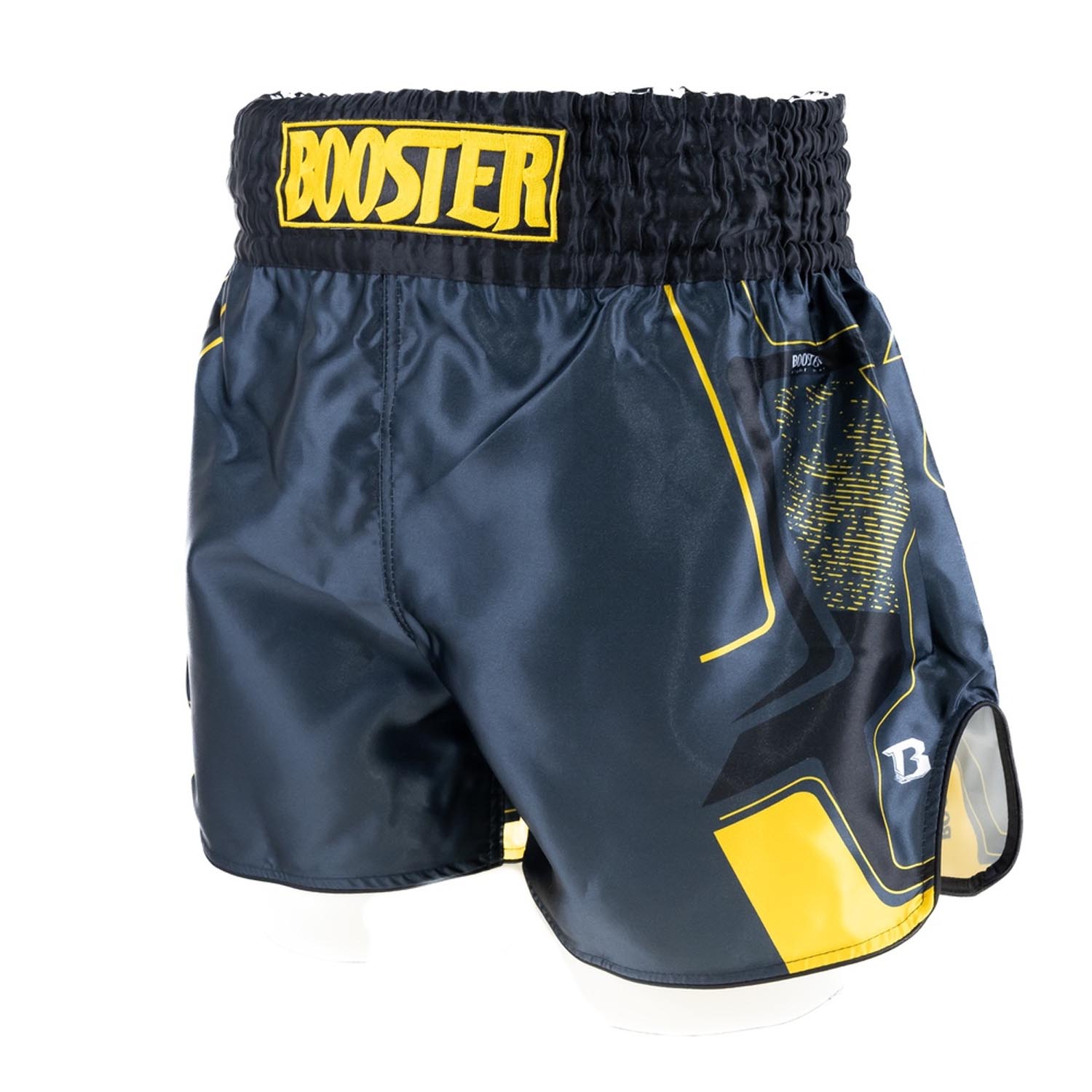 Booster Muay Thai Shorts, Ignite 1, black-yellow, XXL