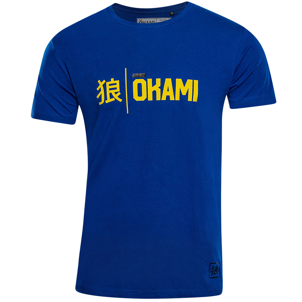 OKAMI T-Shirt Kanji, blau