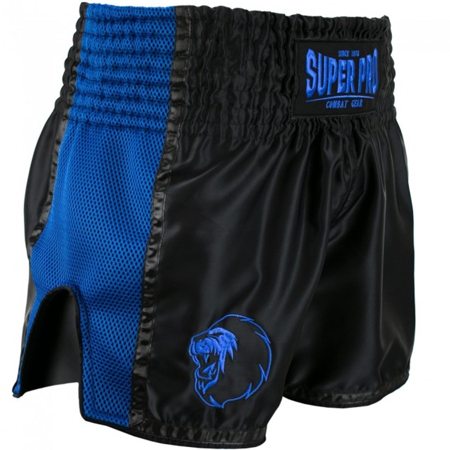 Super Pro Muay Thai Shorts, Brave, schwarz-blau