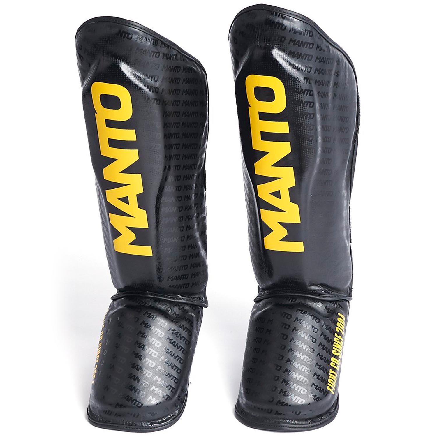 MANTO Shinguards, Prime, black-yellow, M