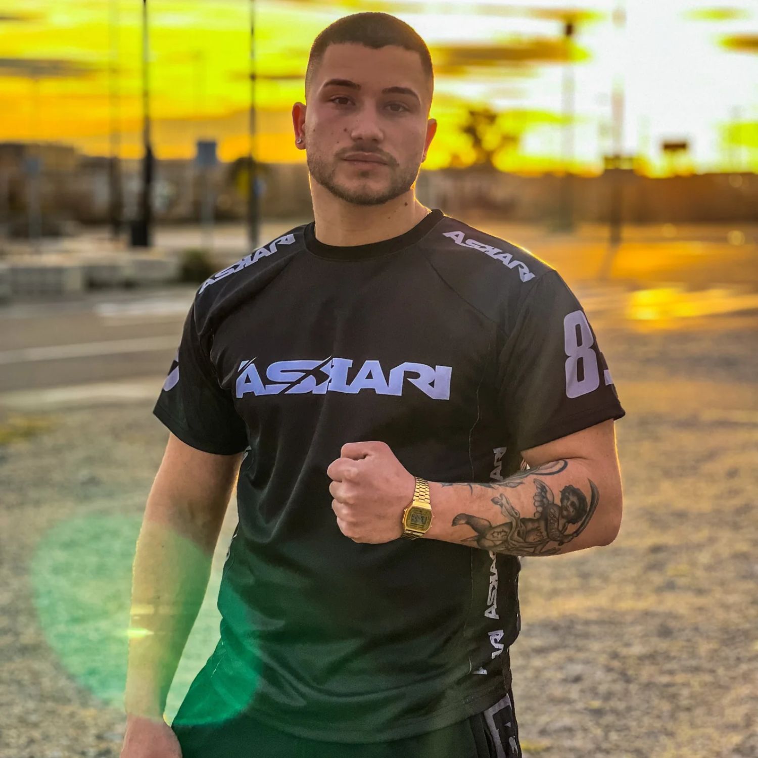 ASKARI Dry Tech T-Shirt, Baller, black-white