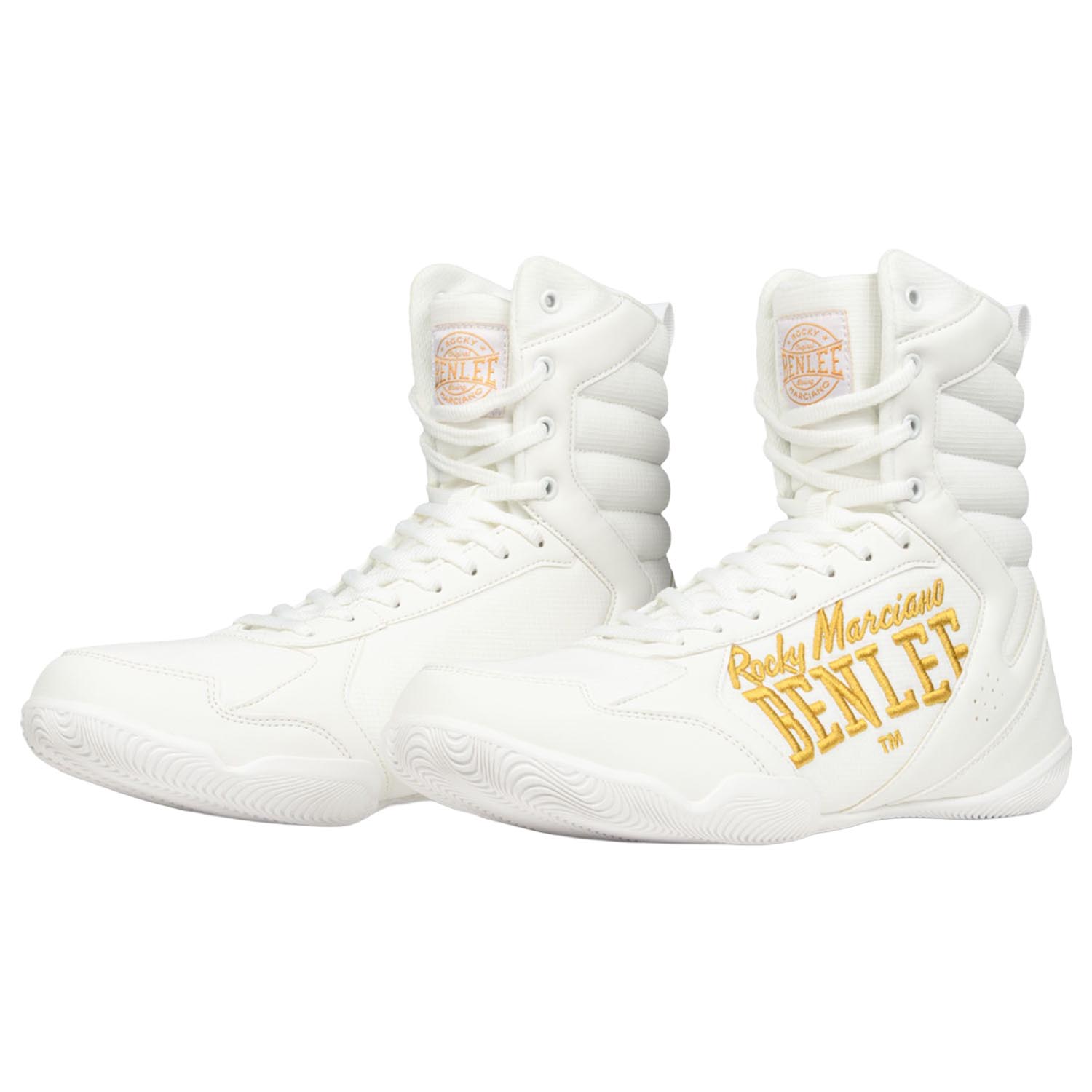 BENLEE Boxing Shoes, Strike, white-yellow, 40