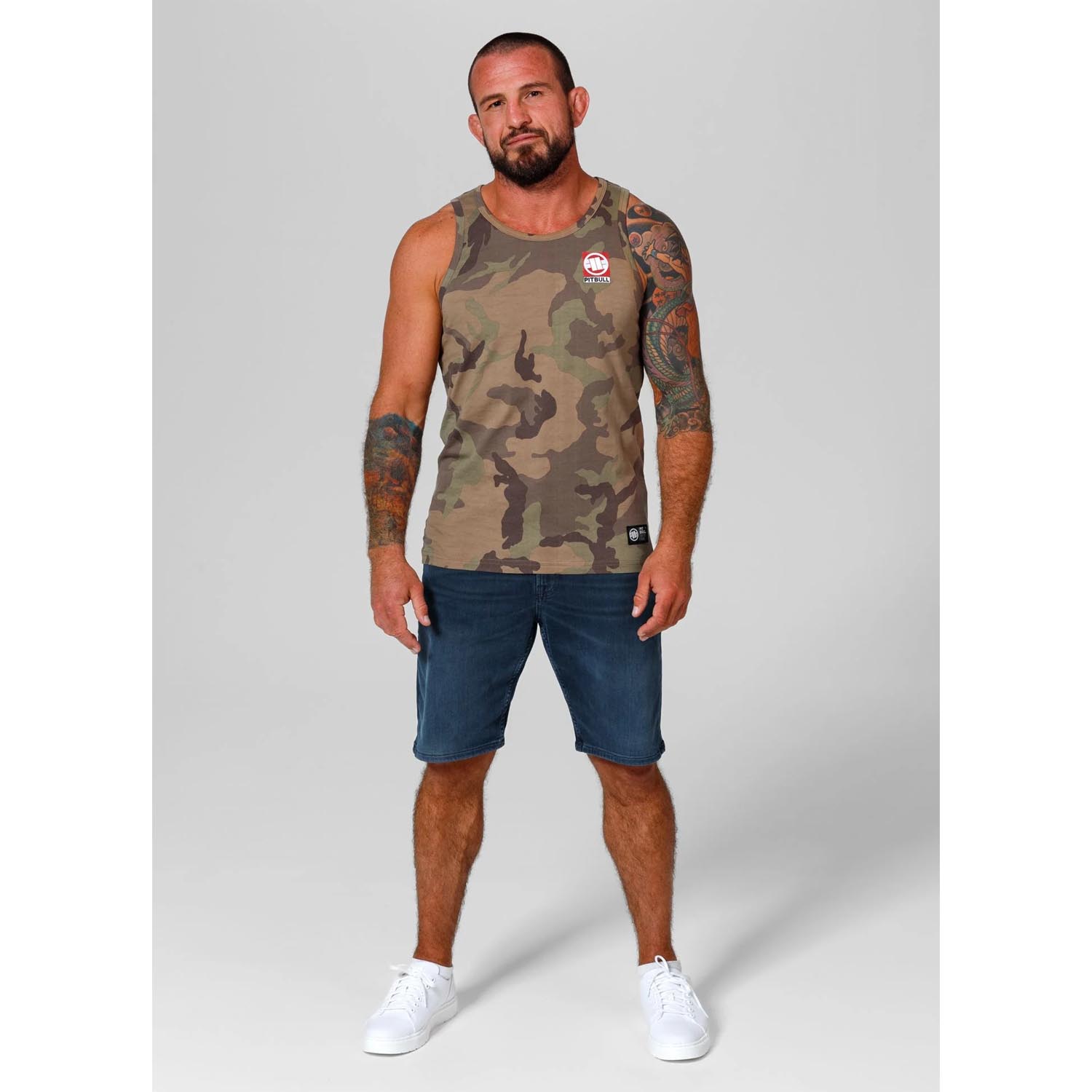 Pit Bull West Coast Tank Top, Small Hilltop, camo, XXXL