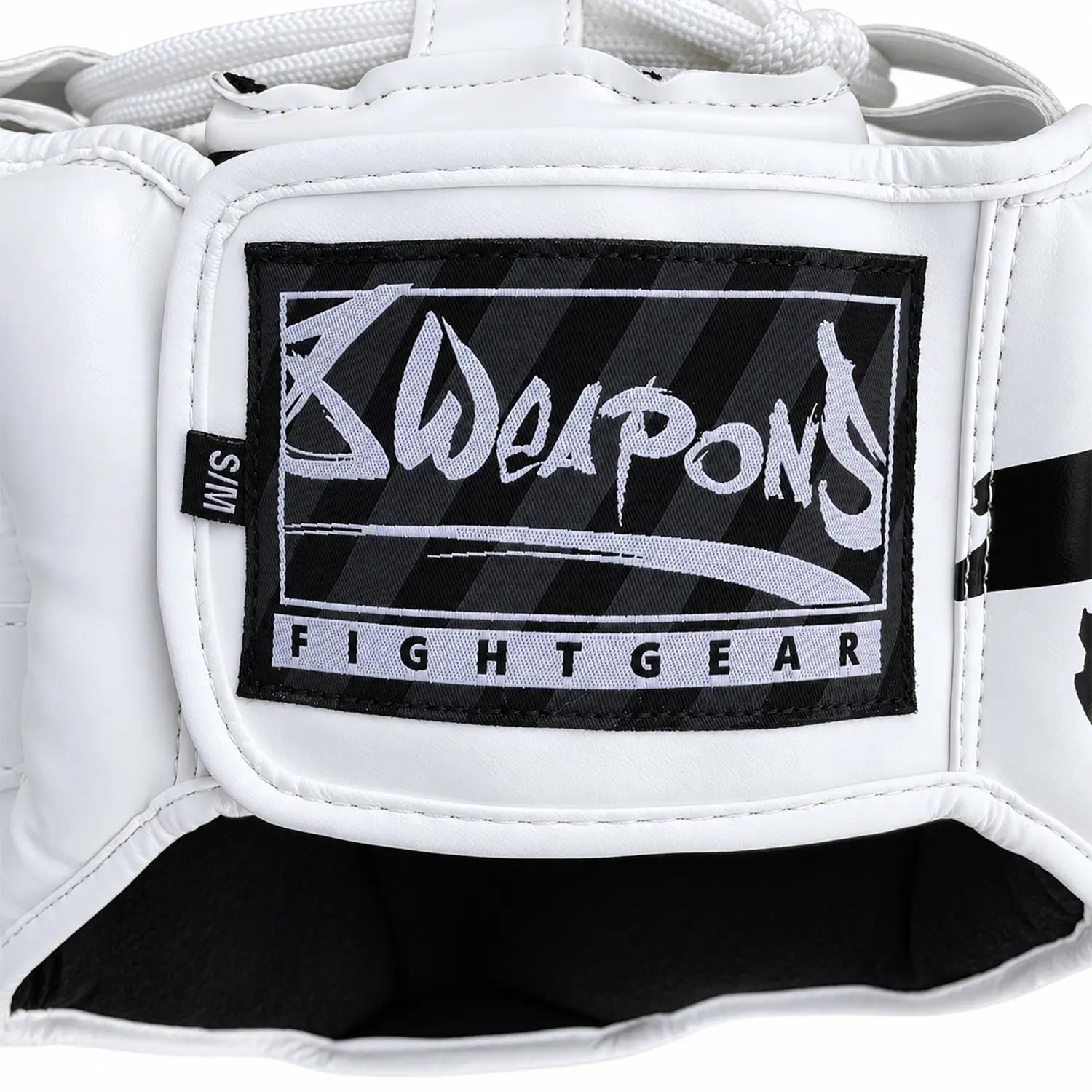 8 WEAPONS Head Guard, Unlimited 2.0, white-black, S/M