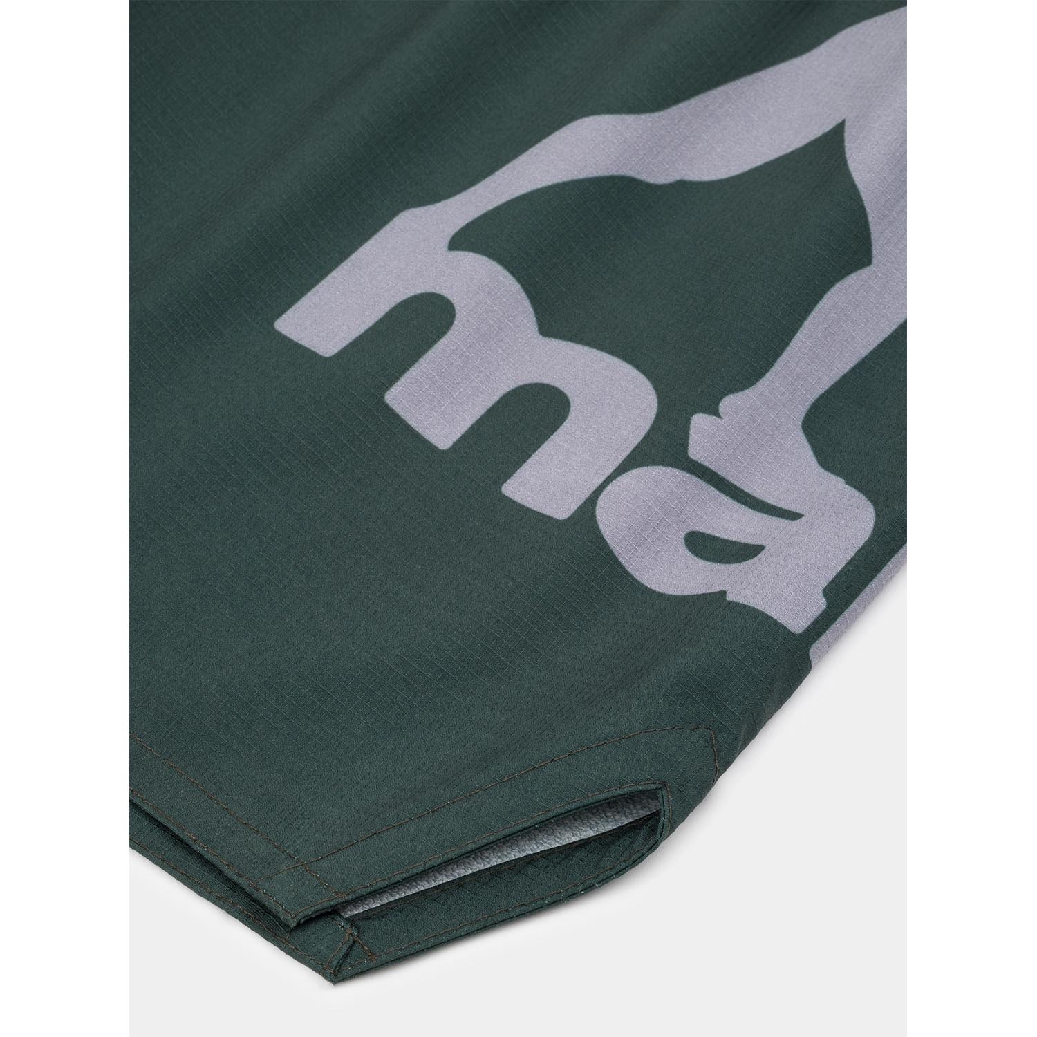 MANTO MMA Fight Shorts, Logo Dual, green-grey, S