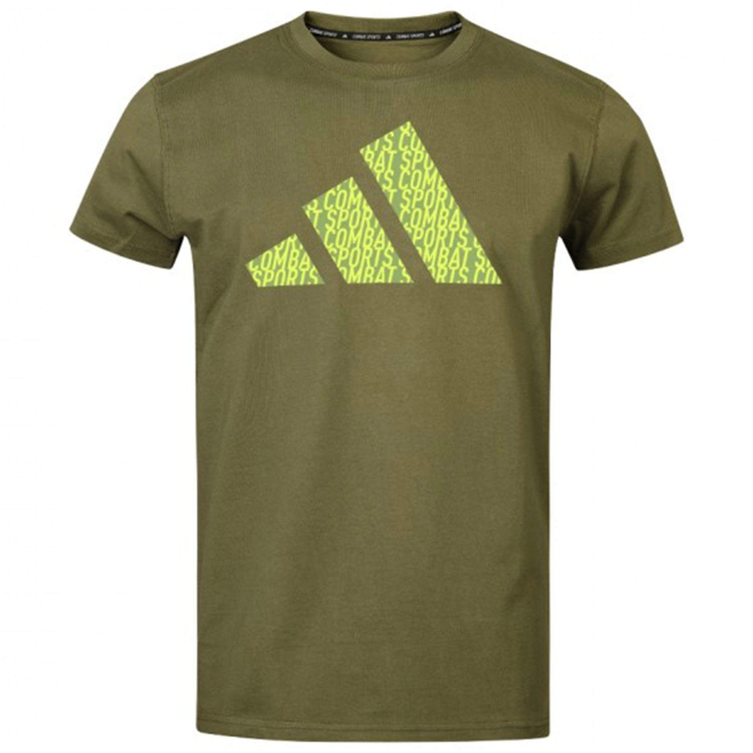 adidas T-Shirt, Perfo Script Graphic Combat Sports, olive, M
