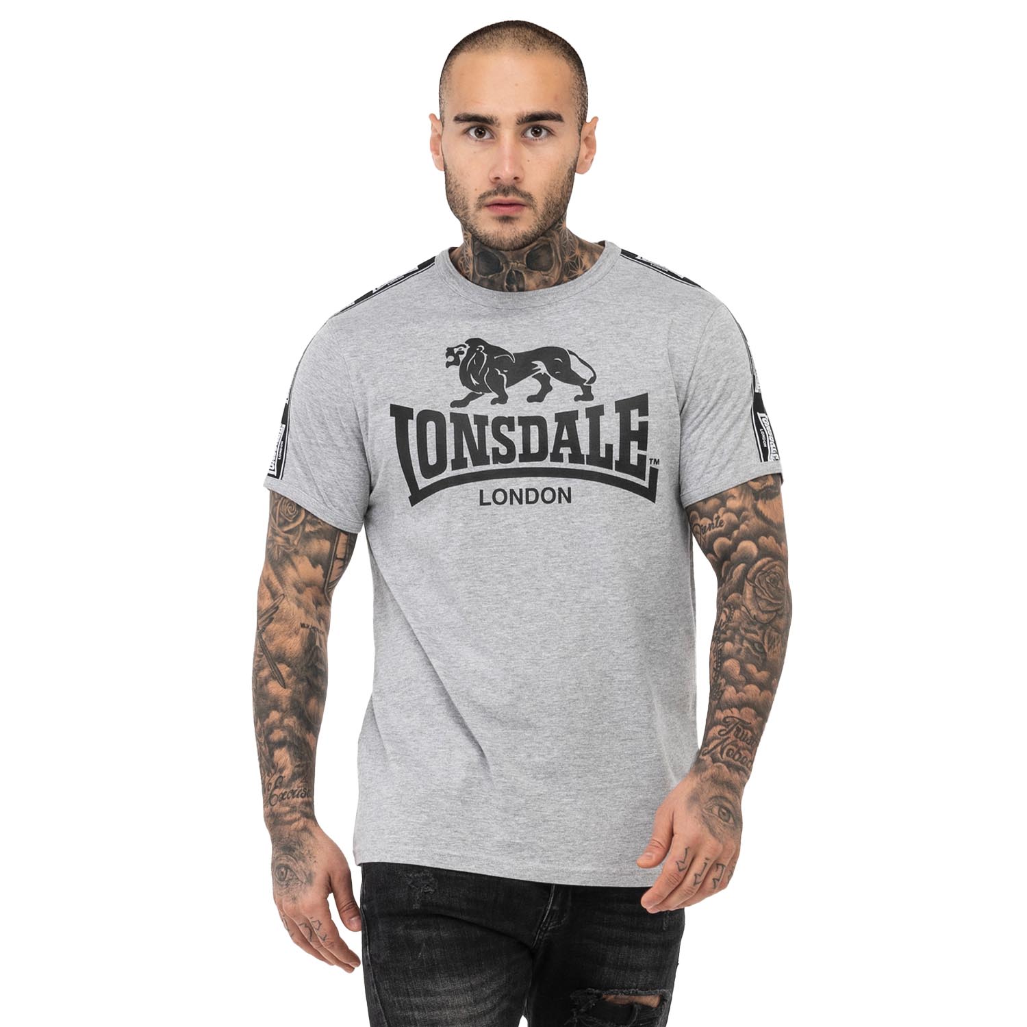 Lonsdale T-Shirt, Stour, grau, XL