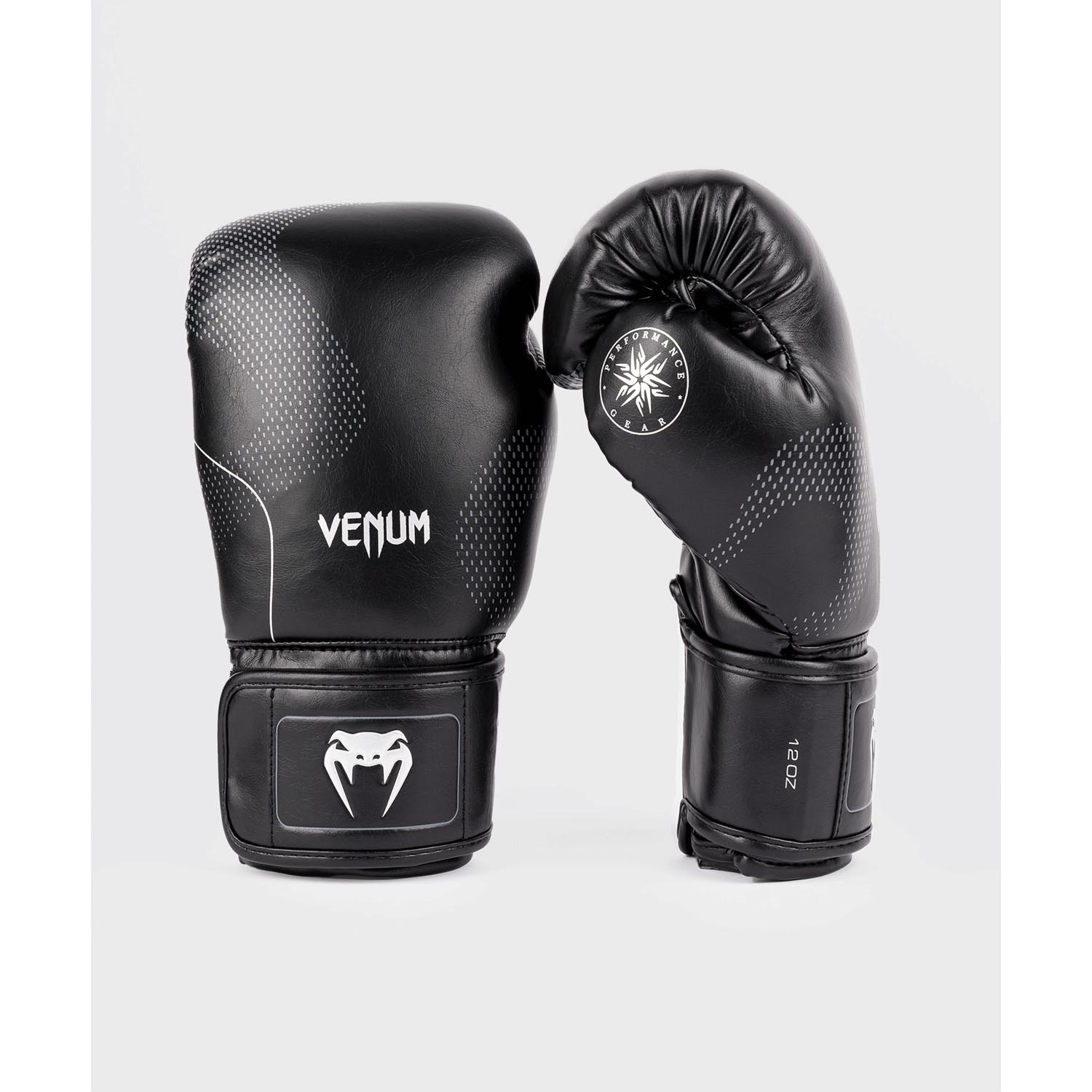 VENUM Boxing Gloves, Nexus, black-silver, 16 Oz