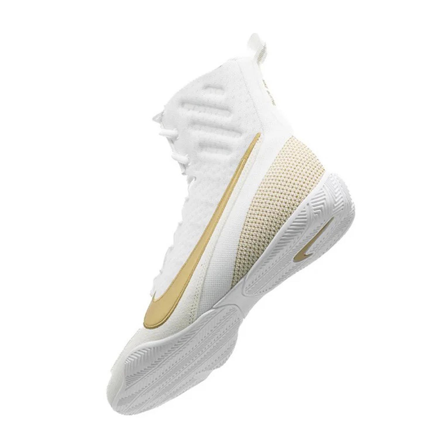 NIKE Boxing Shoes, Machomai 3, white-gold