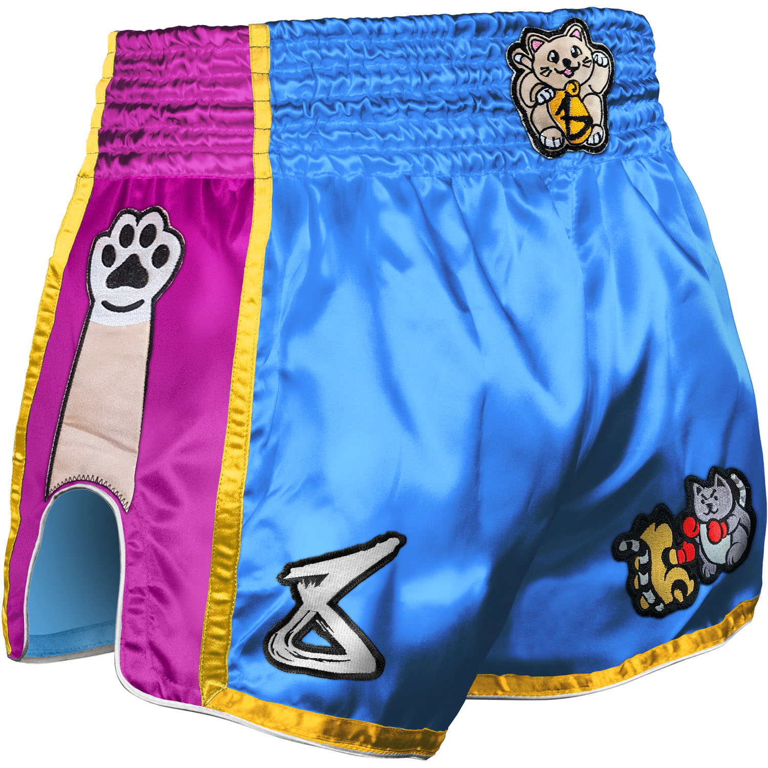 8 WEAPONS Muay Thai Shorts, Meow Thai, blue, XXL