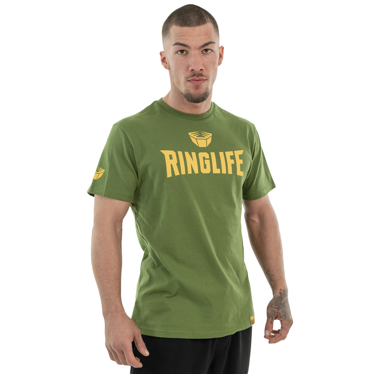 RINGLIFE T-Shirt, Logo, green-yellow, L