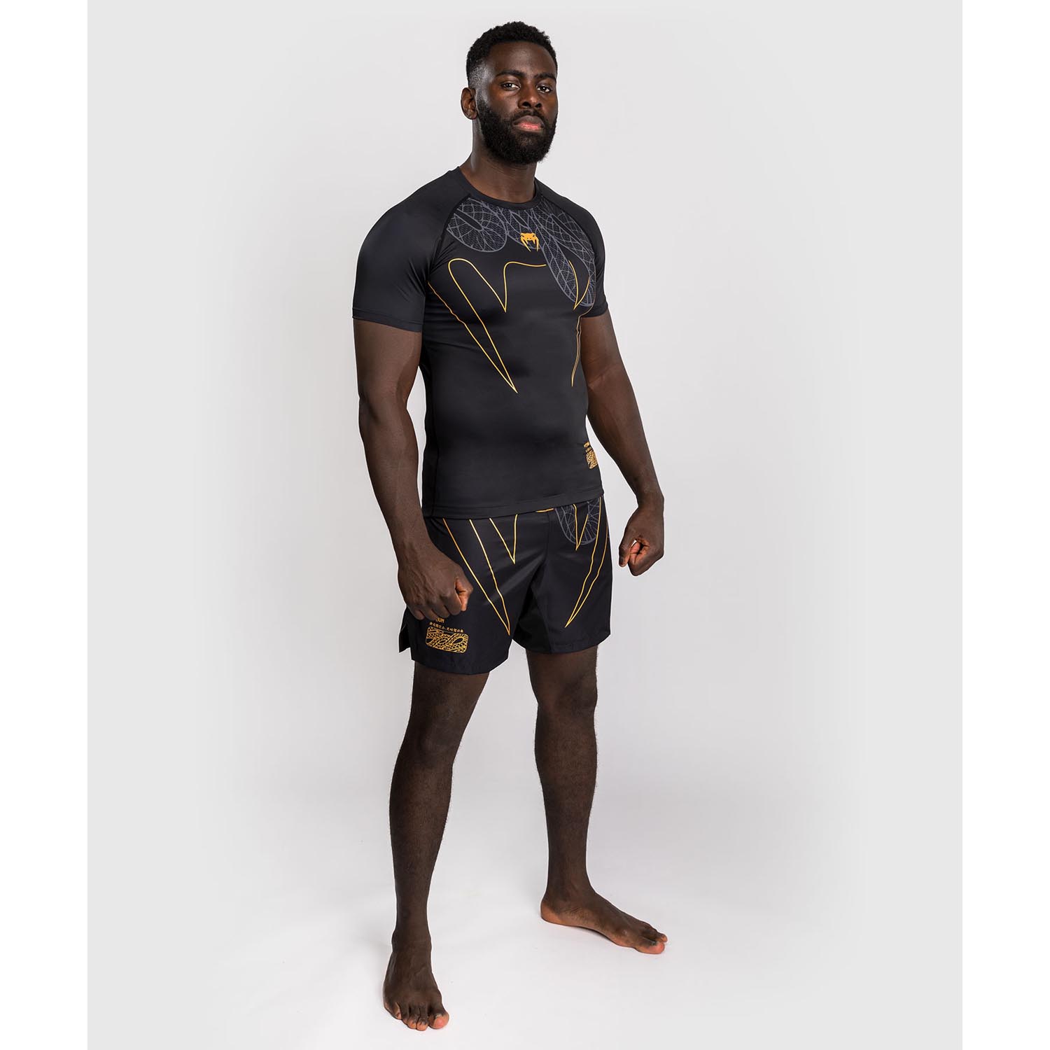 VENUM Rashguard, S/S, Serpenti, black-silver-gold, XXL