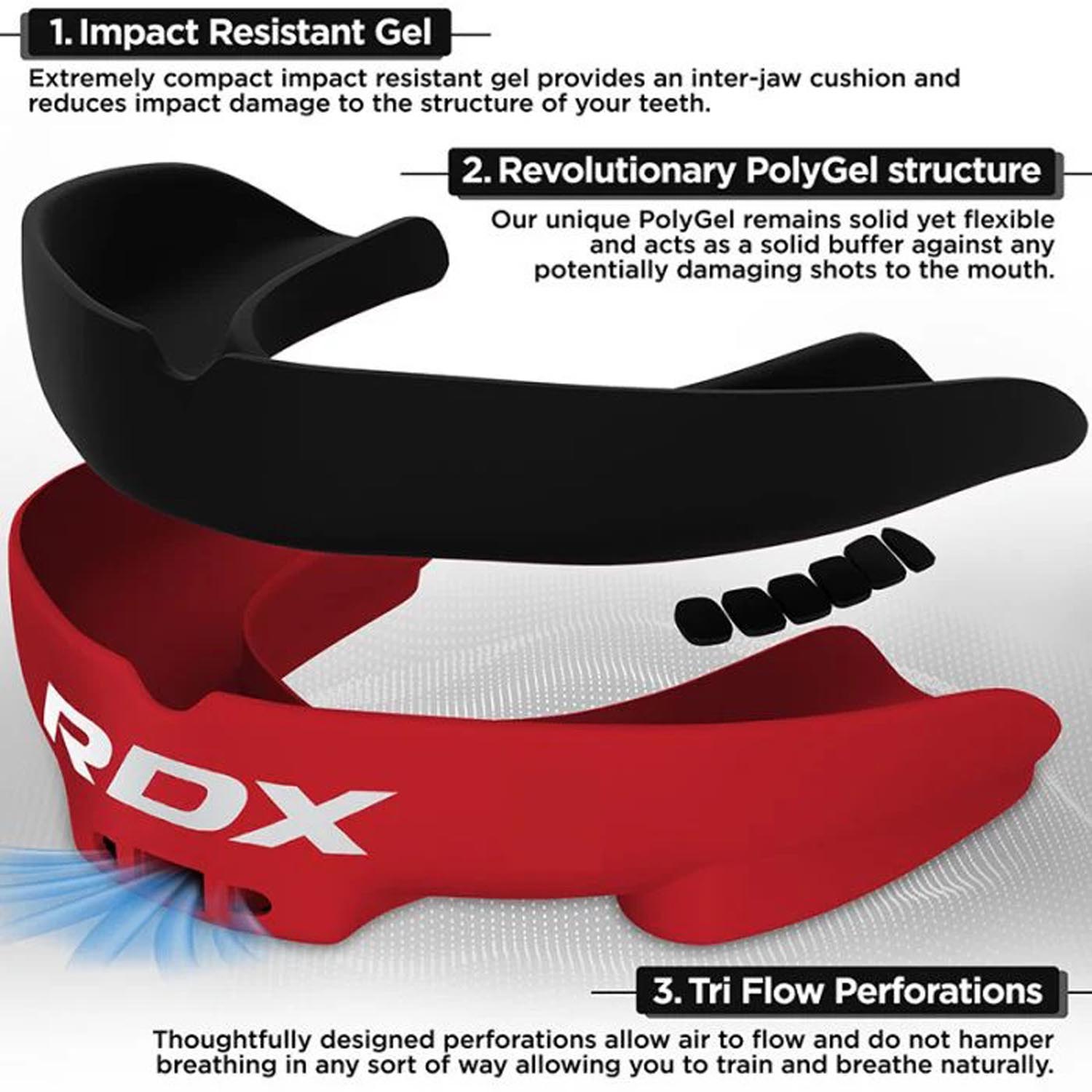 RDX Mouth Guard, Kids, 3W, red-black
