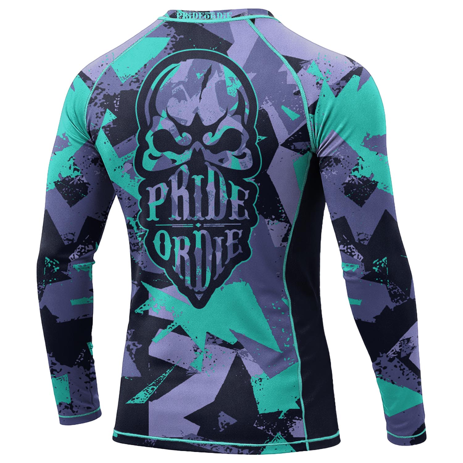 PRiDEorDiE Rashguard, L/S, Reckless 2.0, grey-green, M
