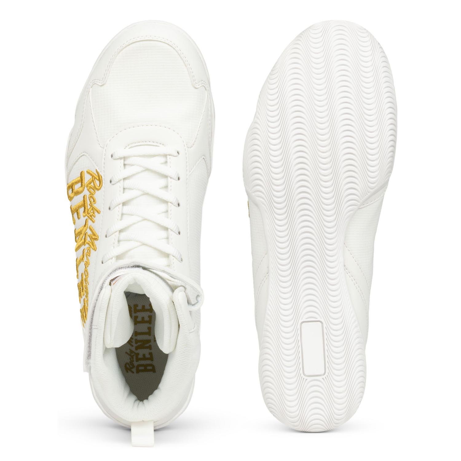 BENLEE Boxing Shoes, Edge, white-yellow, 40