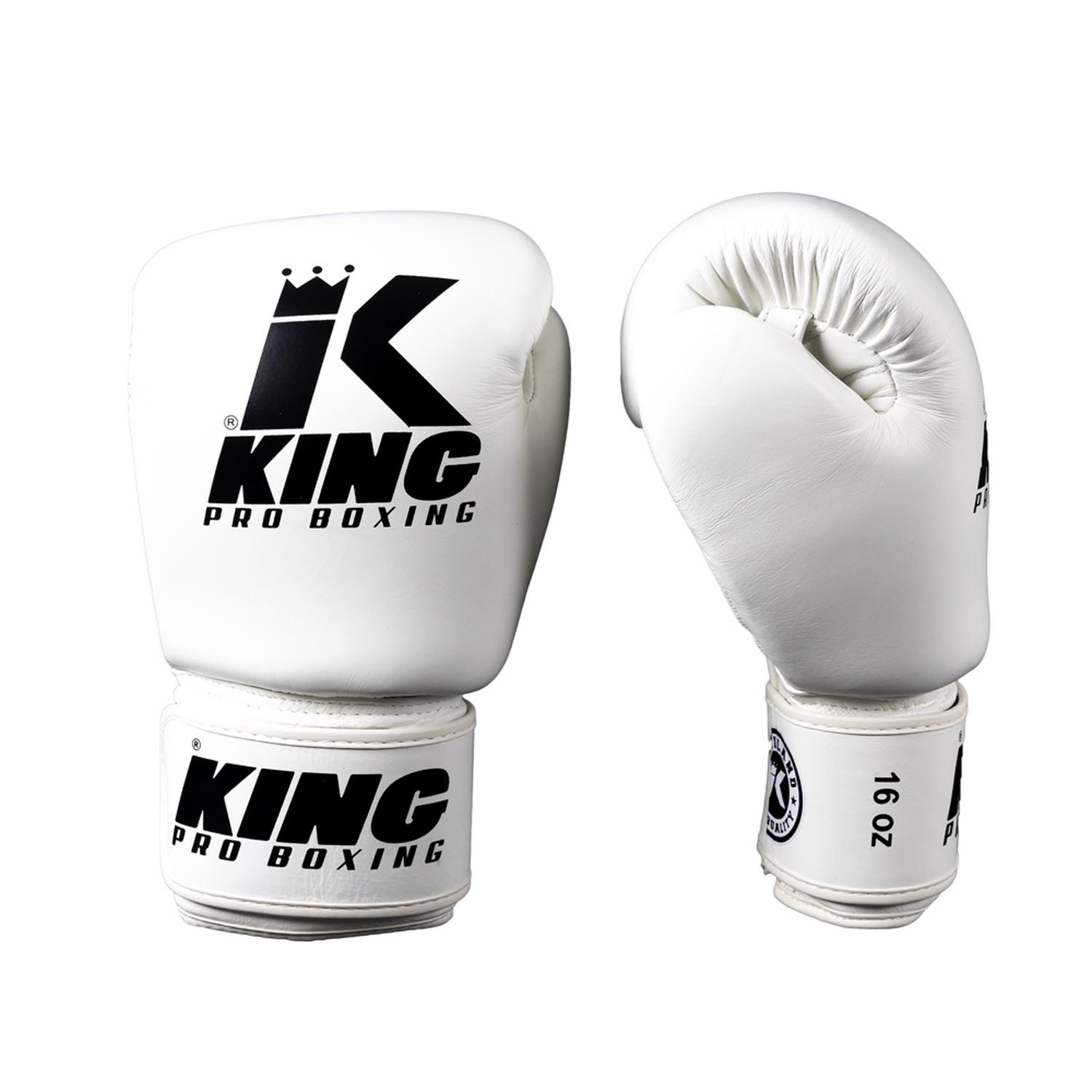 KING PRO BOXING Boxing Gloves, BGVL-3, white-black, 16 Oz