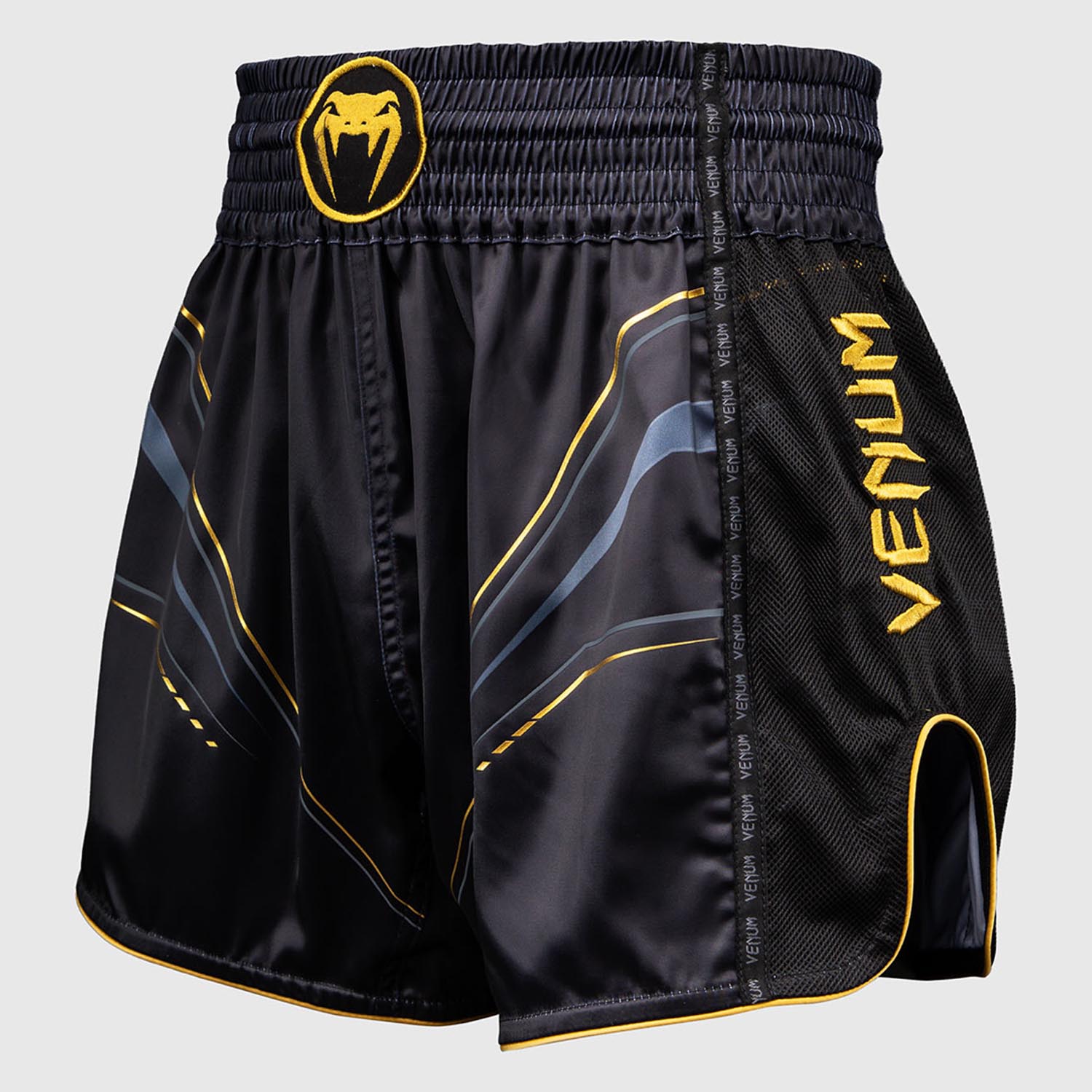 VENUM Muay Thai Shorts, Streamline, black-gold, M