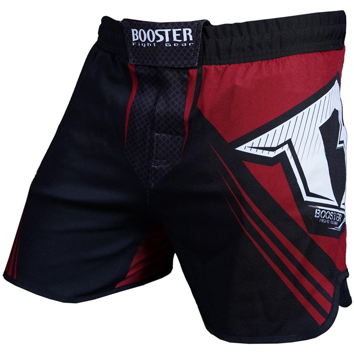 Booster MMA Fight Shorts, Xplosion 2, schwarz-rot