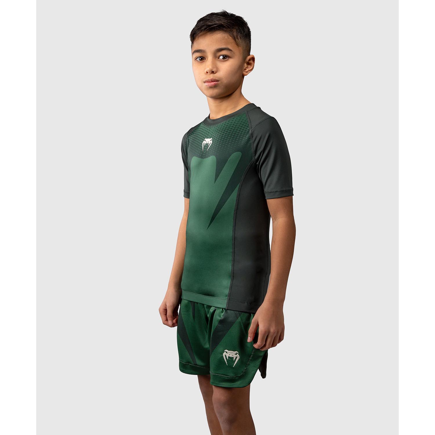 VENUM Rashguard, S/S, Kids, Attack, green-white, 14 J