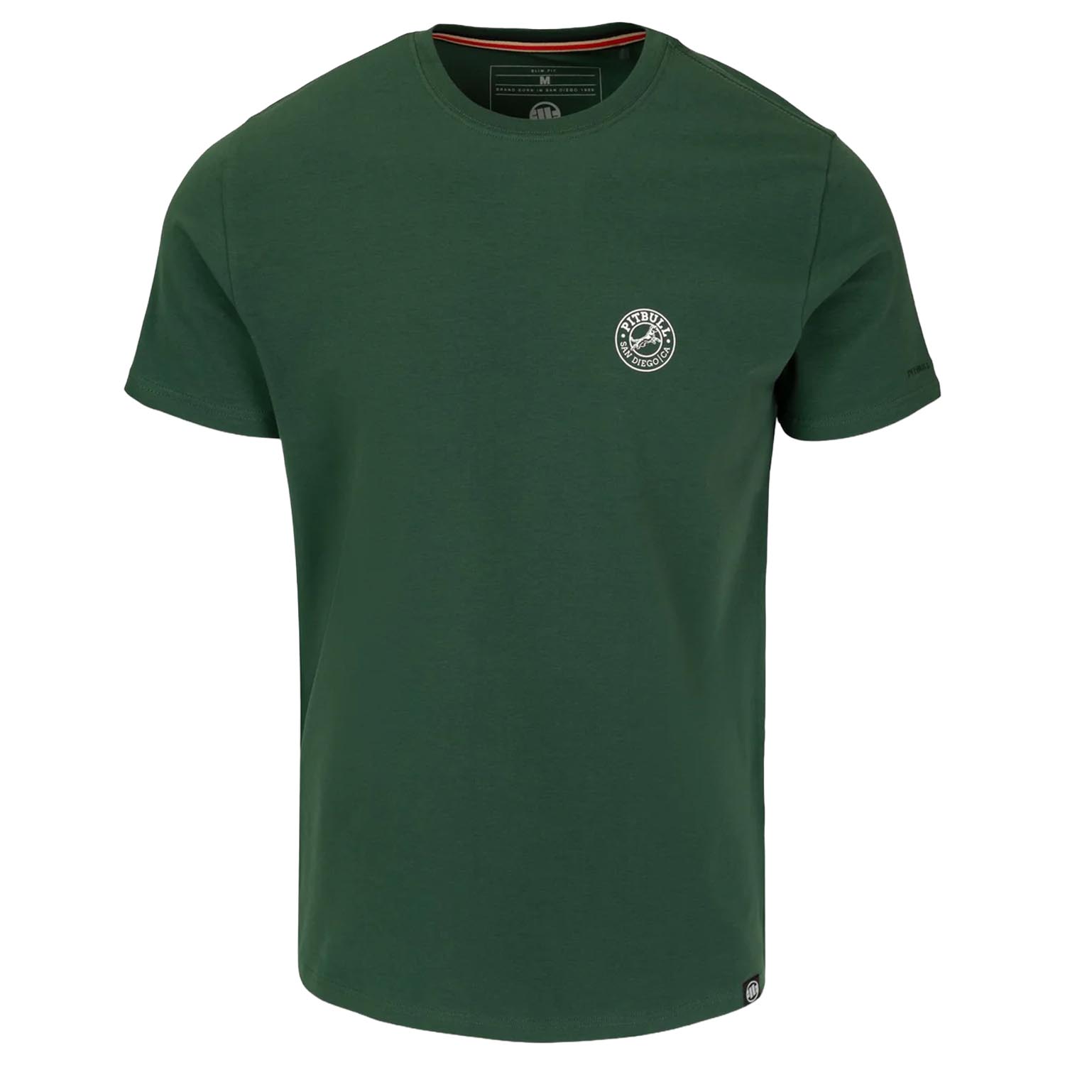 Pit Bull West Coast T-Shirt, San Diego CA Small Logo, green, S