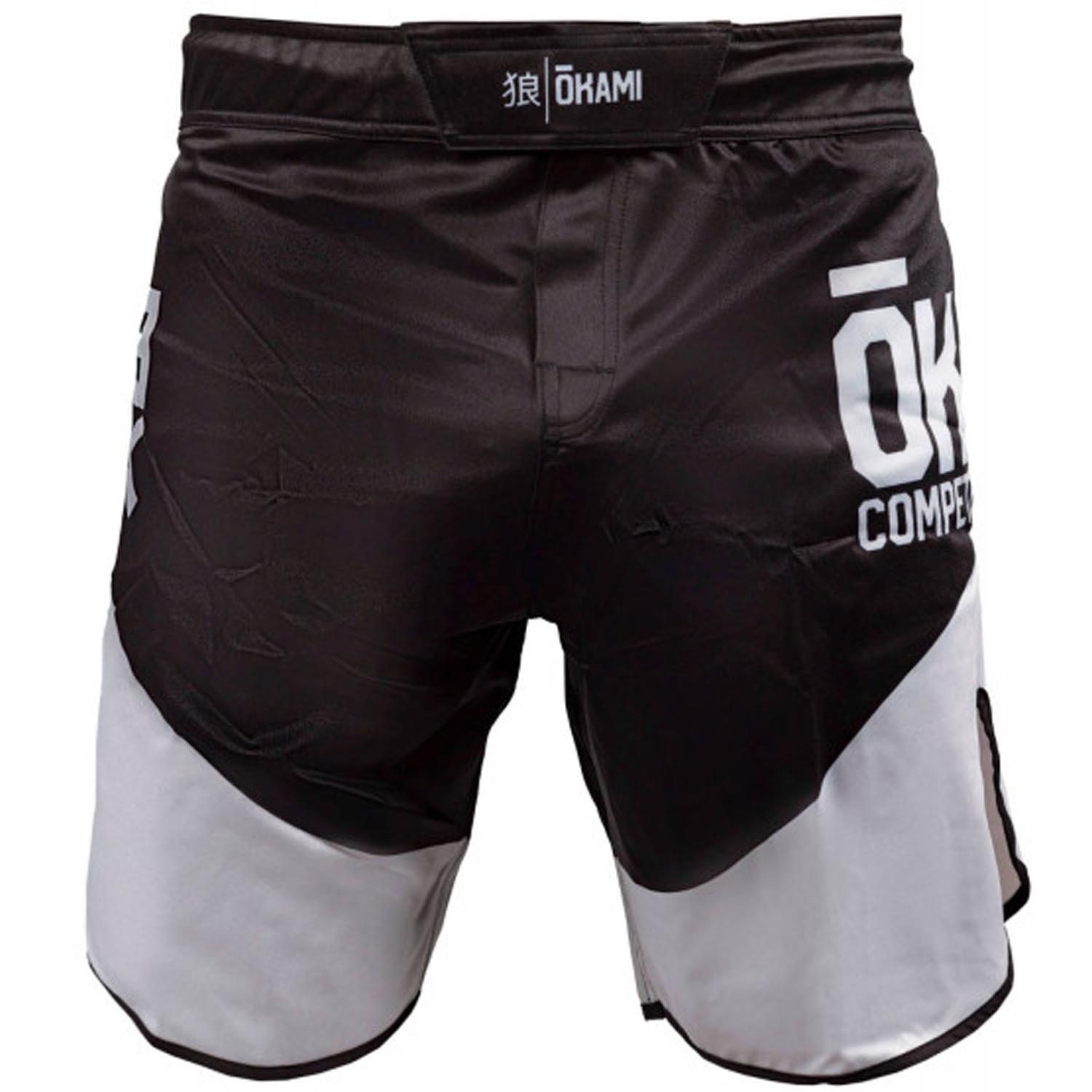 OKAMI MMA Fight Shorts, Competition Team, white