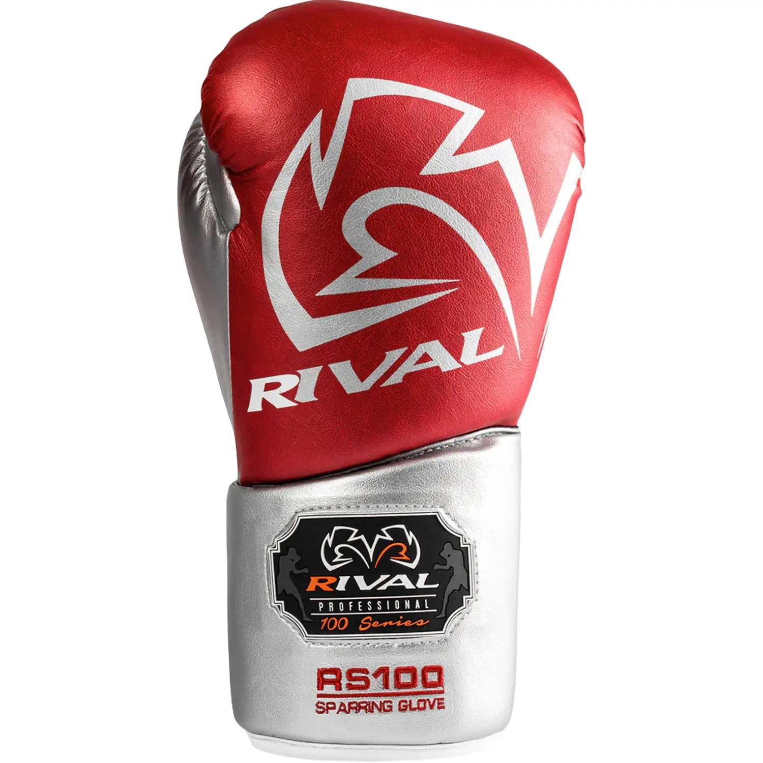 Rival Boxing Gloves, RS100, Professional, red-silver, 16 Oz