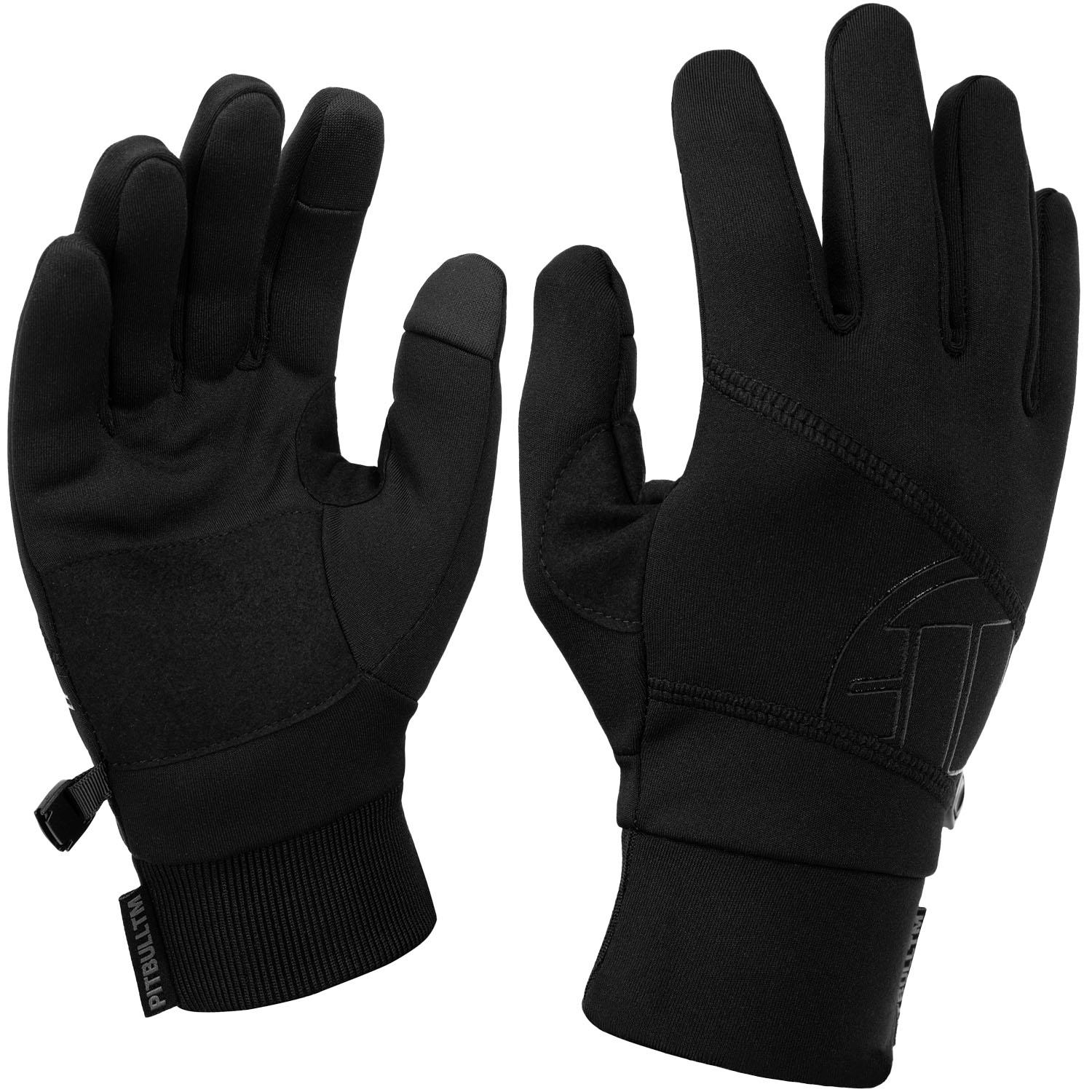 Pit Bull West Coast, Gloves, Logo, black