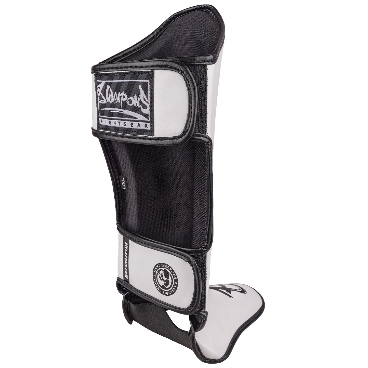 8 WEAPONS Shin Guards, Kids, Unlimited 2.0, white-black XXXL
