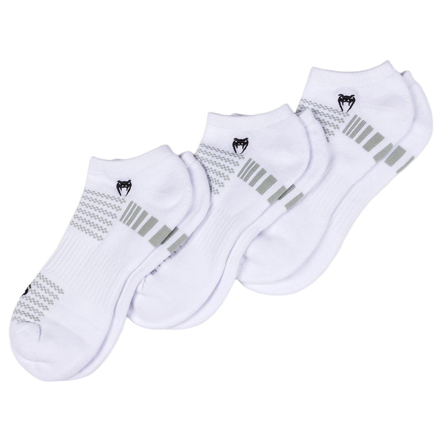 VENUM Socks, Vector No-Show 3er-Pack, white-grey, S