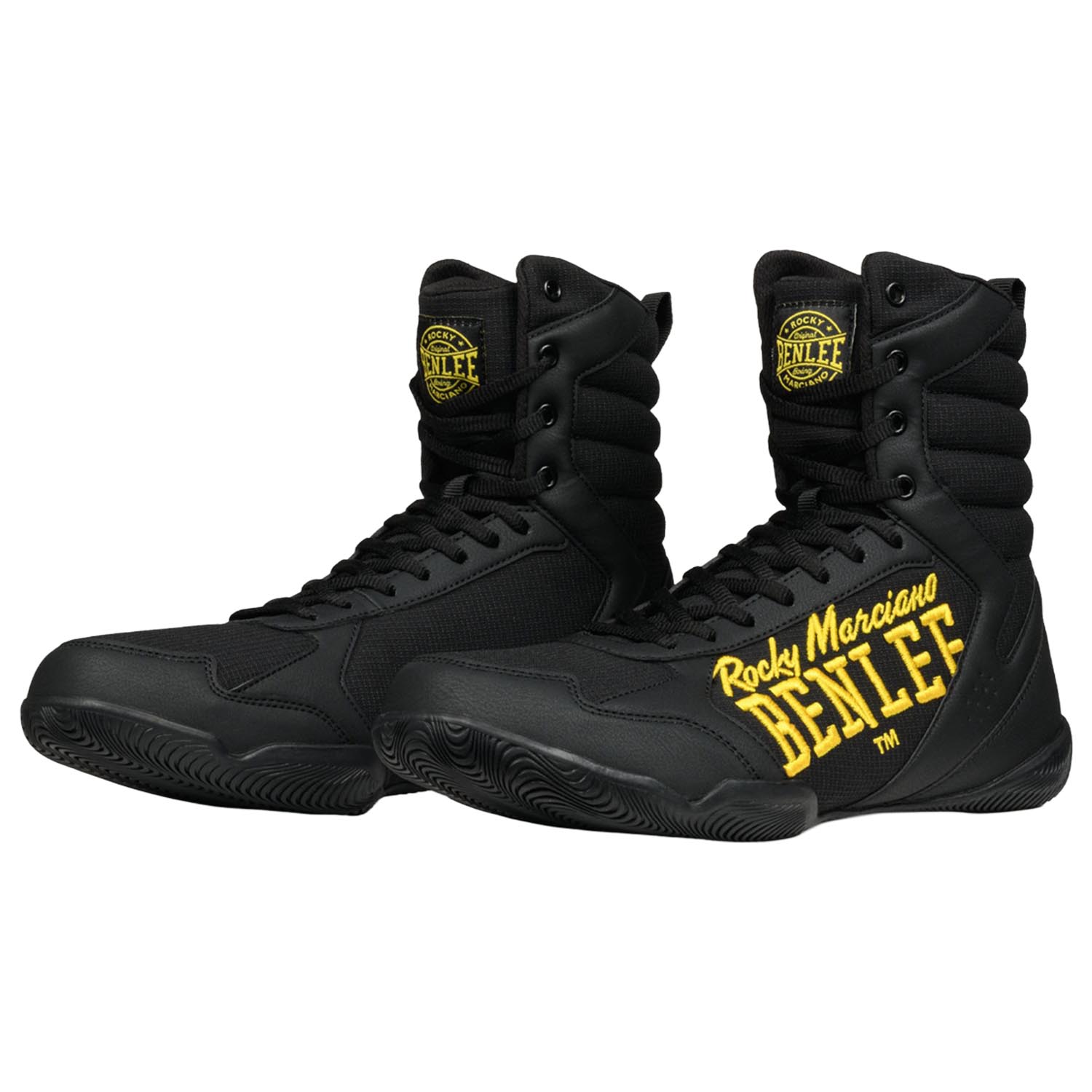 BENLEE Boxing Shoes, Strike, black-yellow, 40