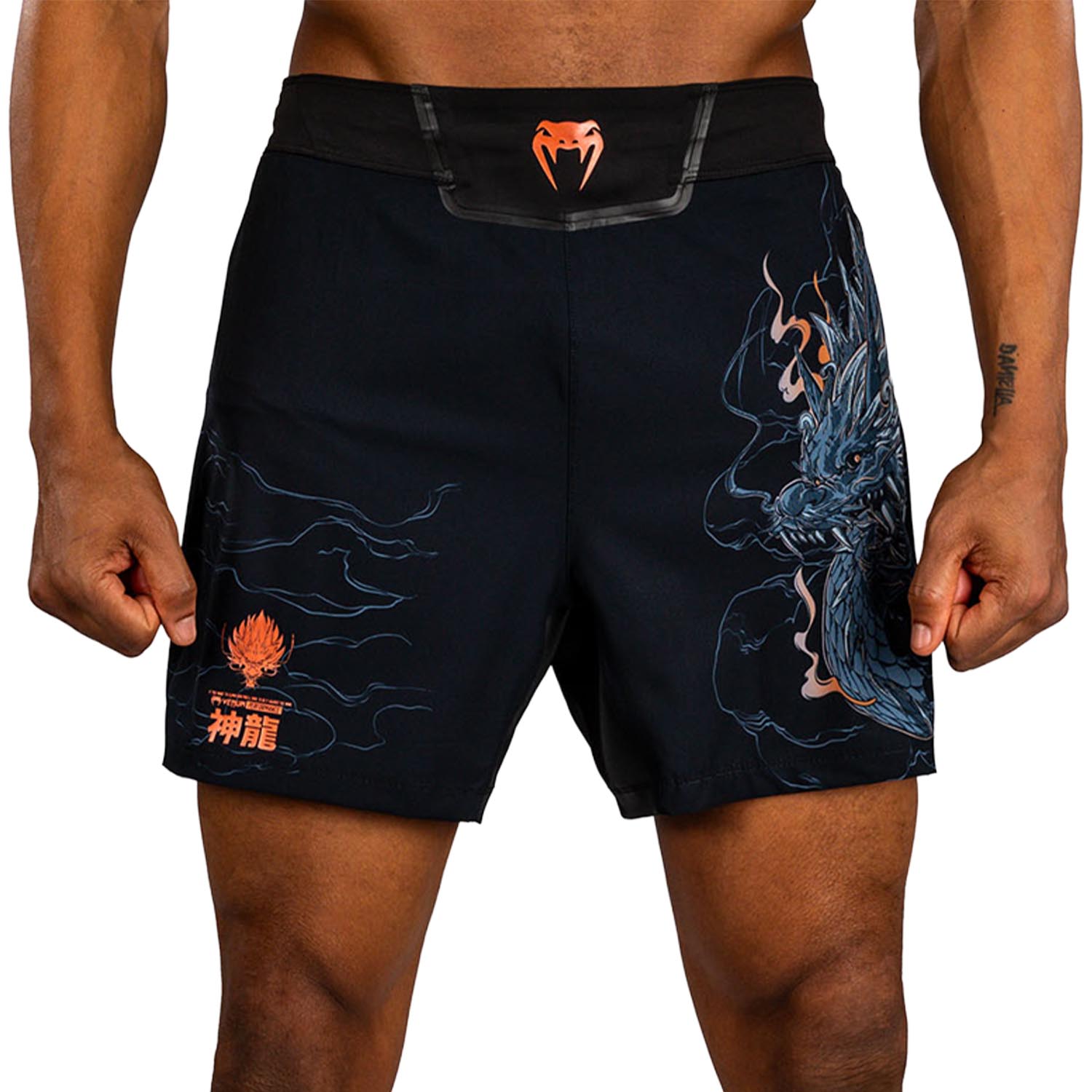 VENUM MMA Fight Shorts, Thunder Dragon, black-gray, M