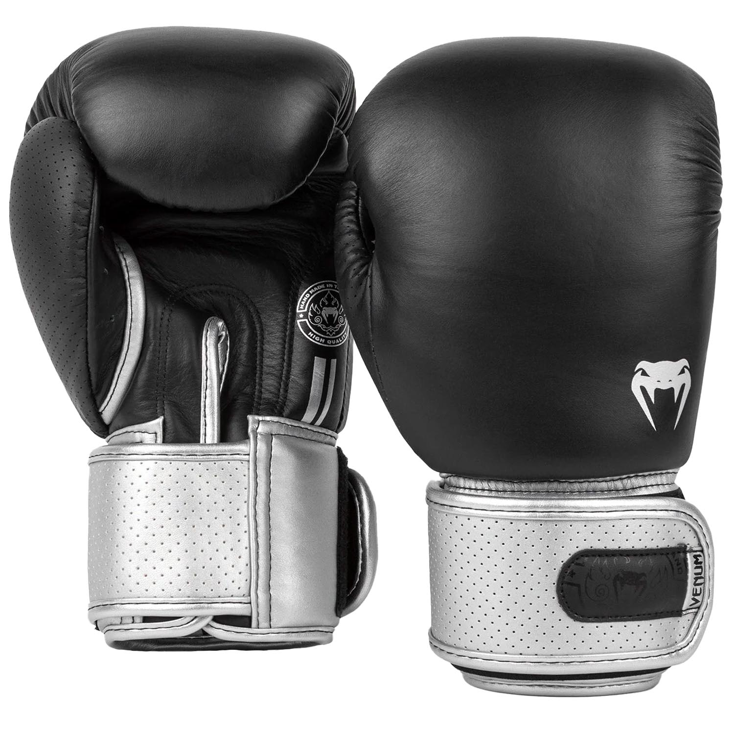 VENUM Boxing Gloves, Power 2.0, black-silver, 12 Oz
