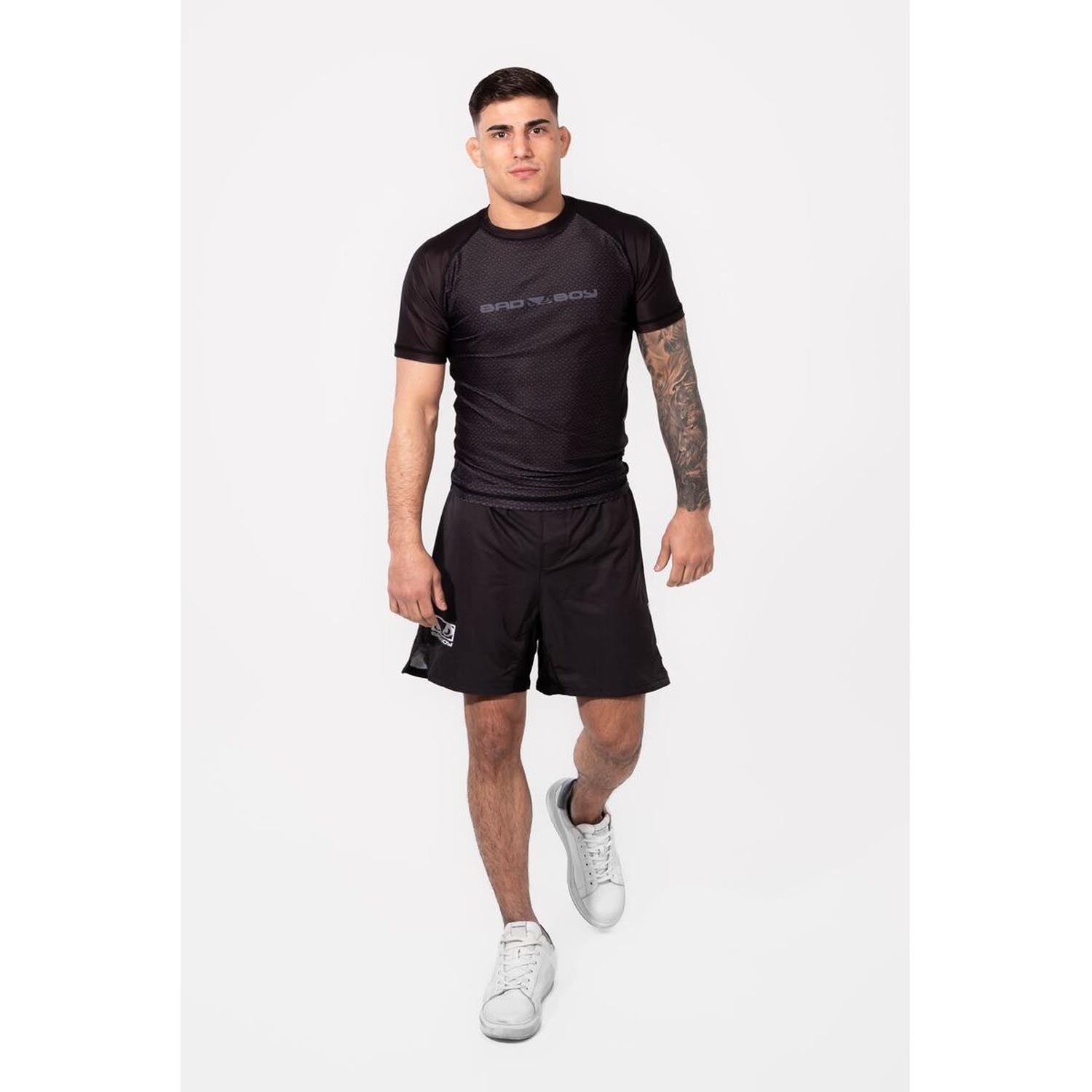 Bad Boy Rashguard, S/S, IBJJF Ranked, black, S