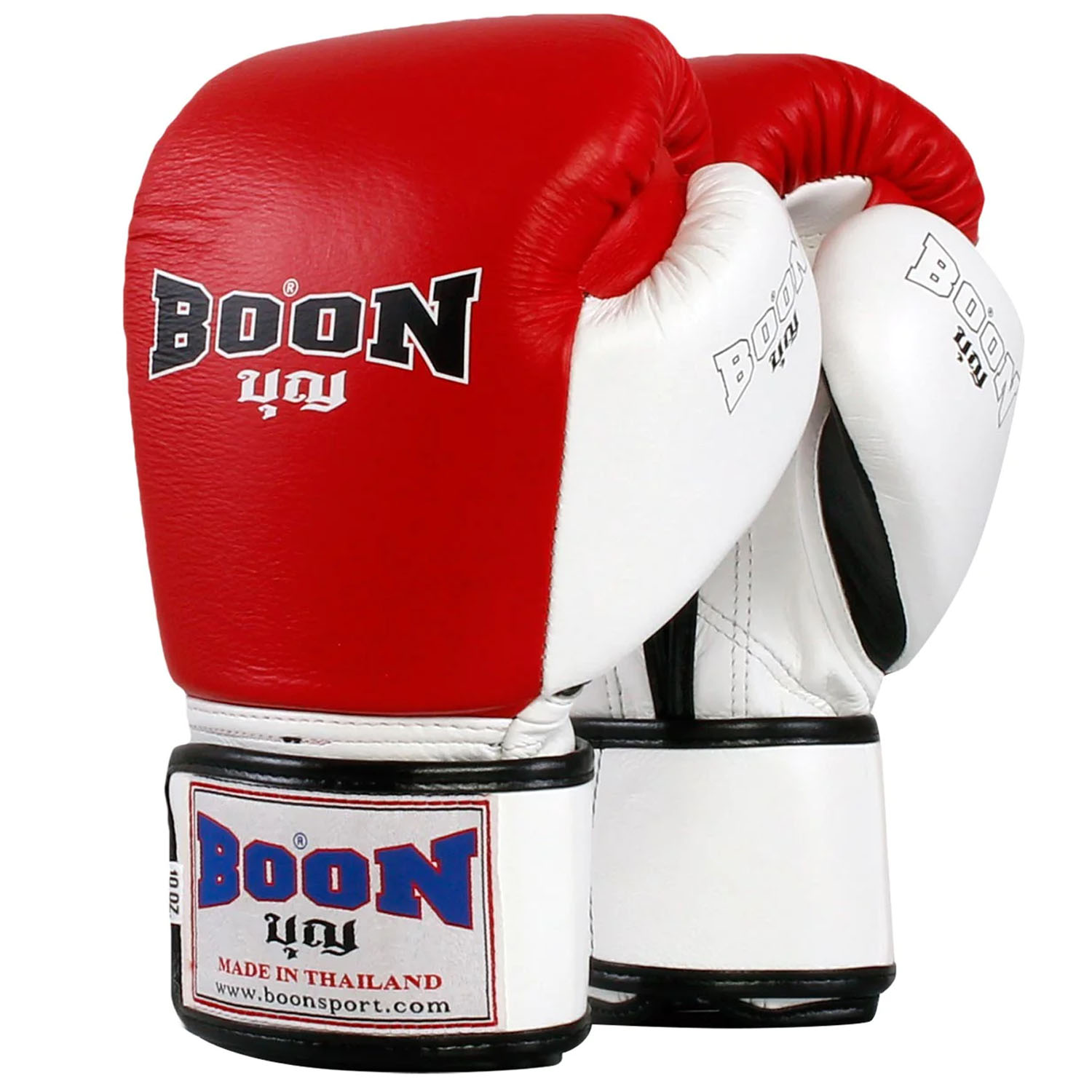 BOON Boxhandschuhe, BGCBK, Compact Velcro, rot-weiß, 14 Oz