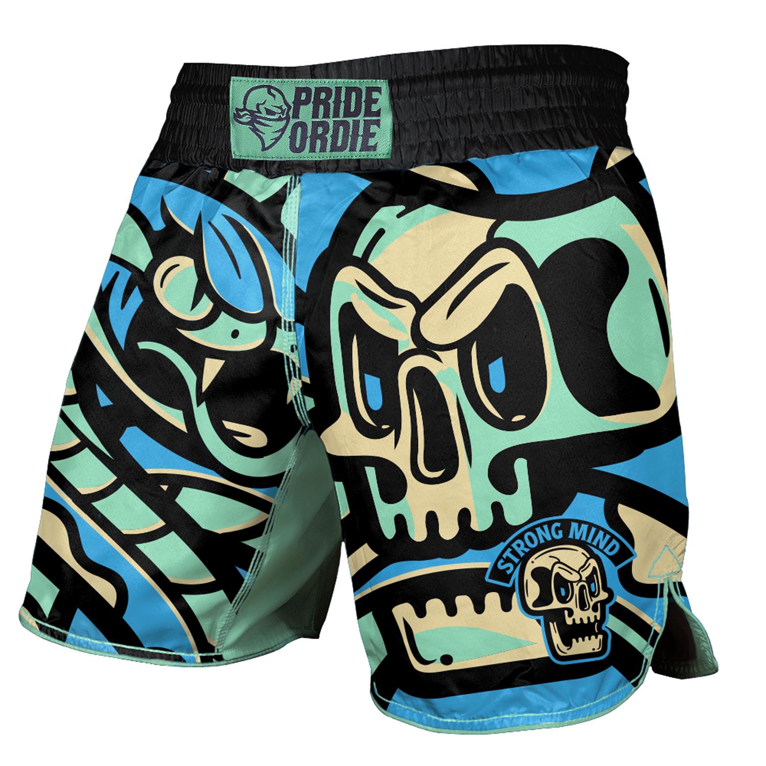 PRiDEorDiE MMA Fight Shorts, Cold Instinct, green-black, XXL