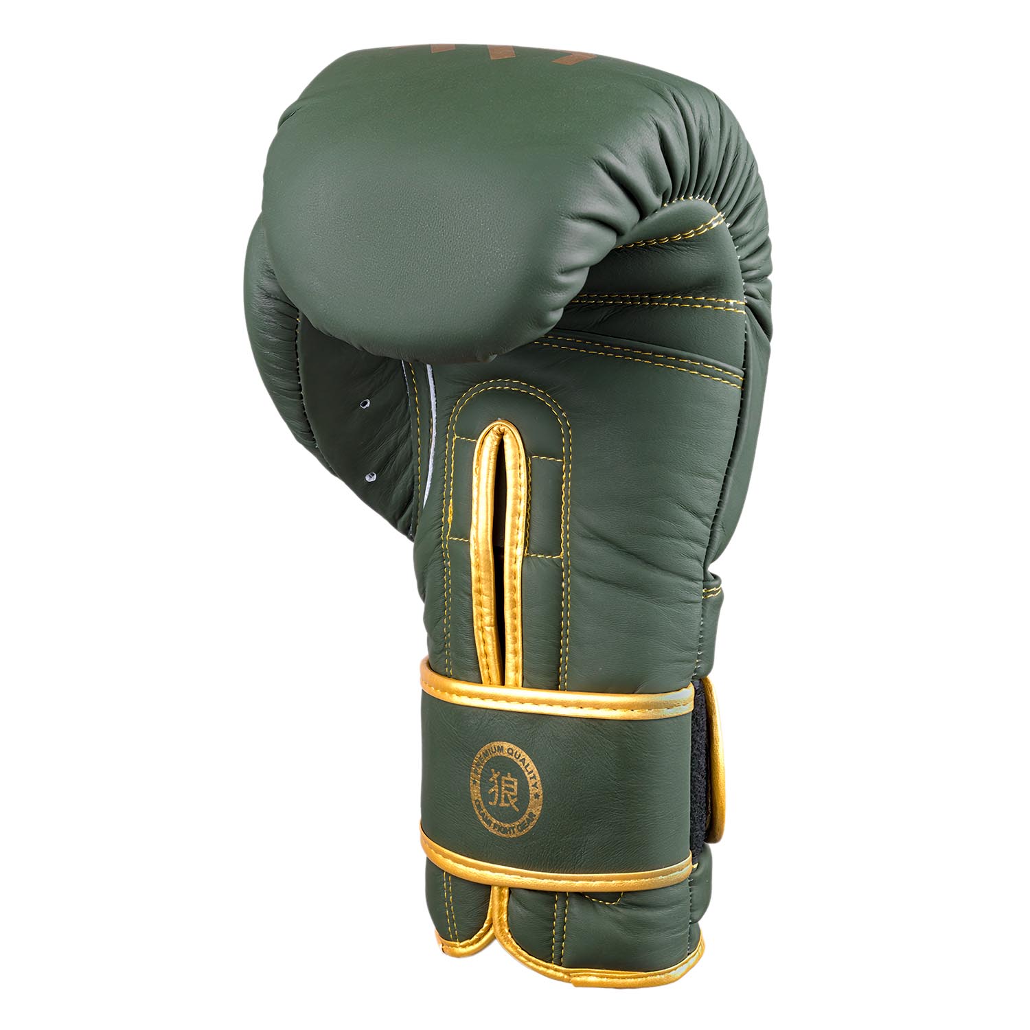 OKAMI Boxing Gloves, Competior V2, olive-gold, 16 Oz