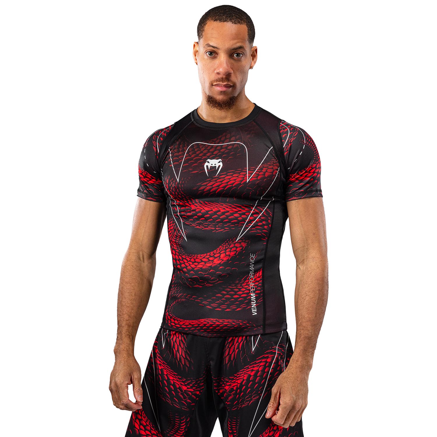 VENUM Rashguard, S/S, Matupa, black-red-silver, S